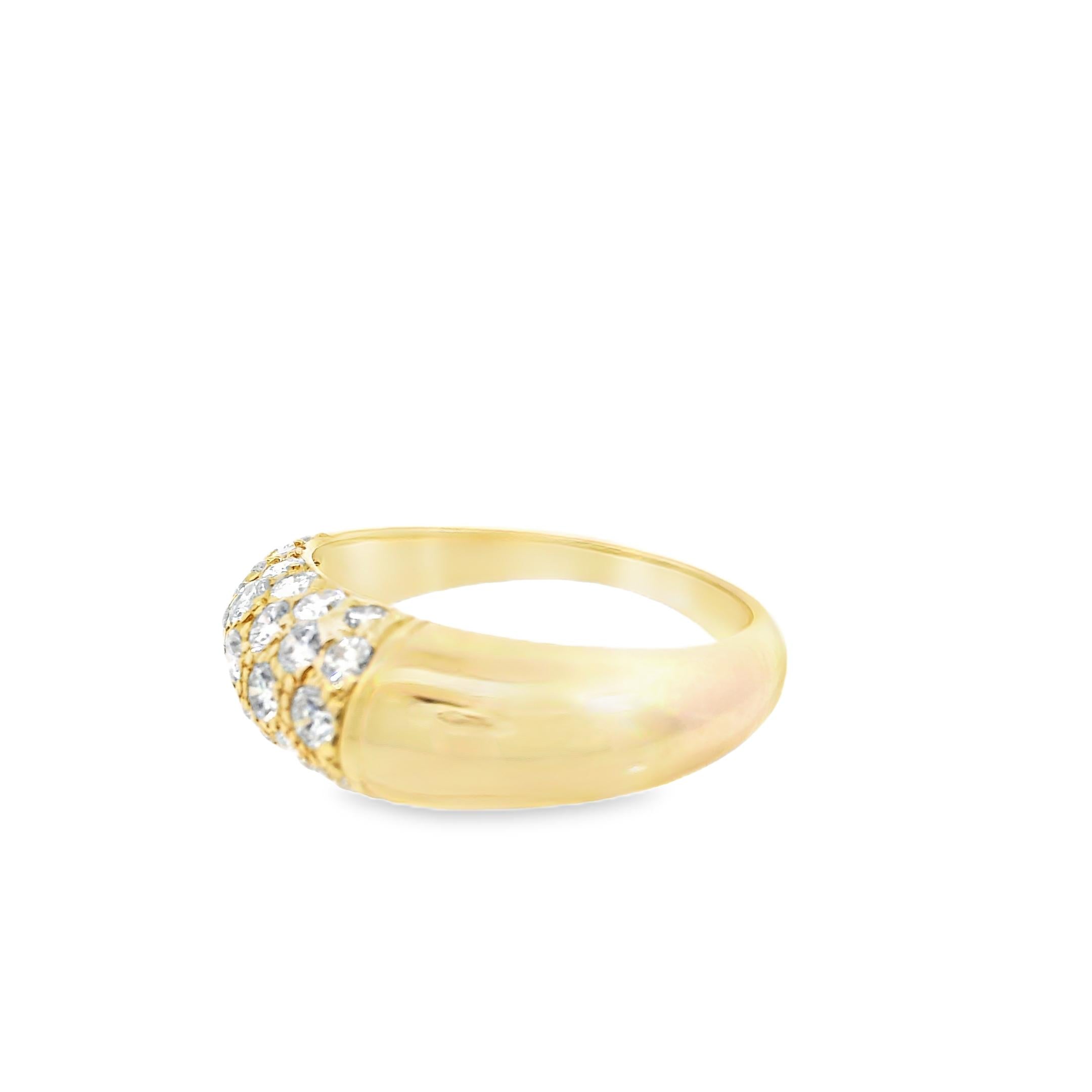 Cartier Diamond Pavé Gold Ring 1980's