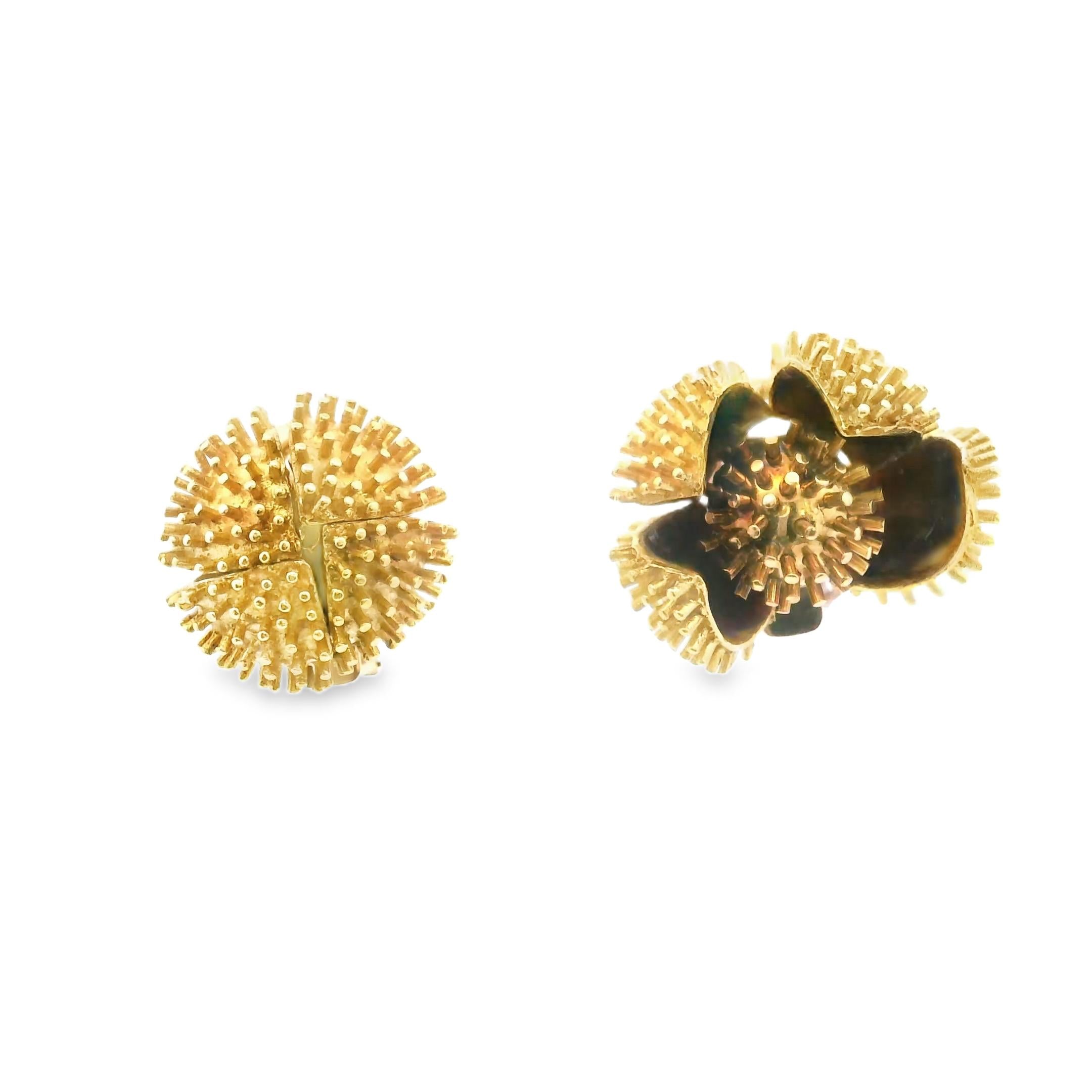 1950s Convertible Gold and Enamel Earrings