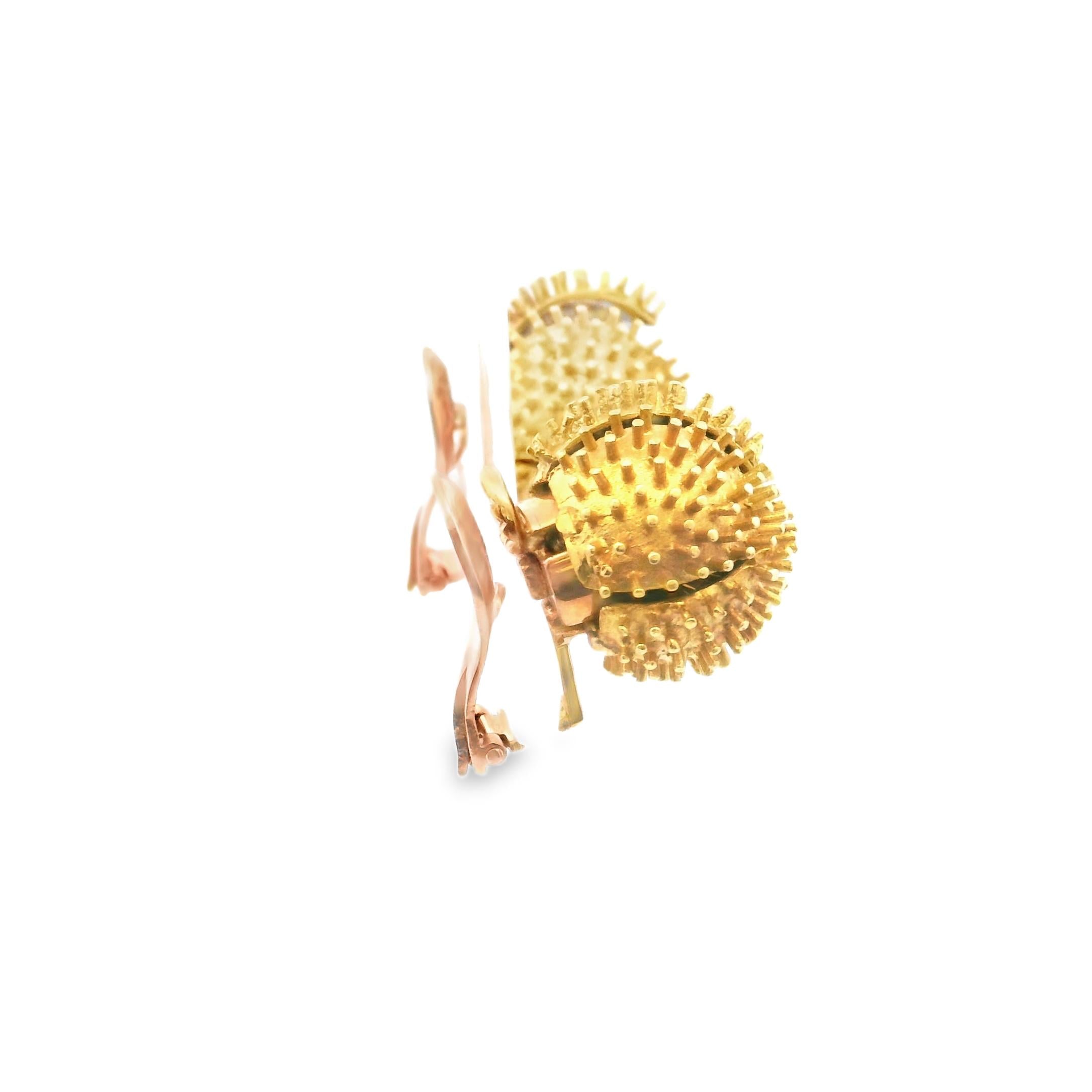 1950s Convertible Gold and Enamel Earrings