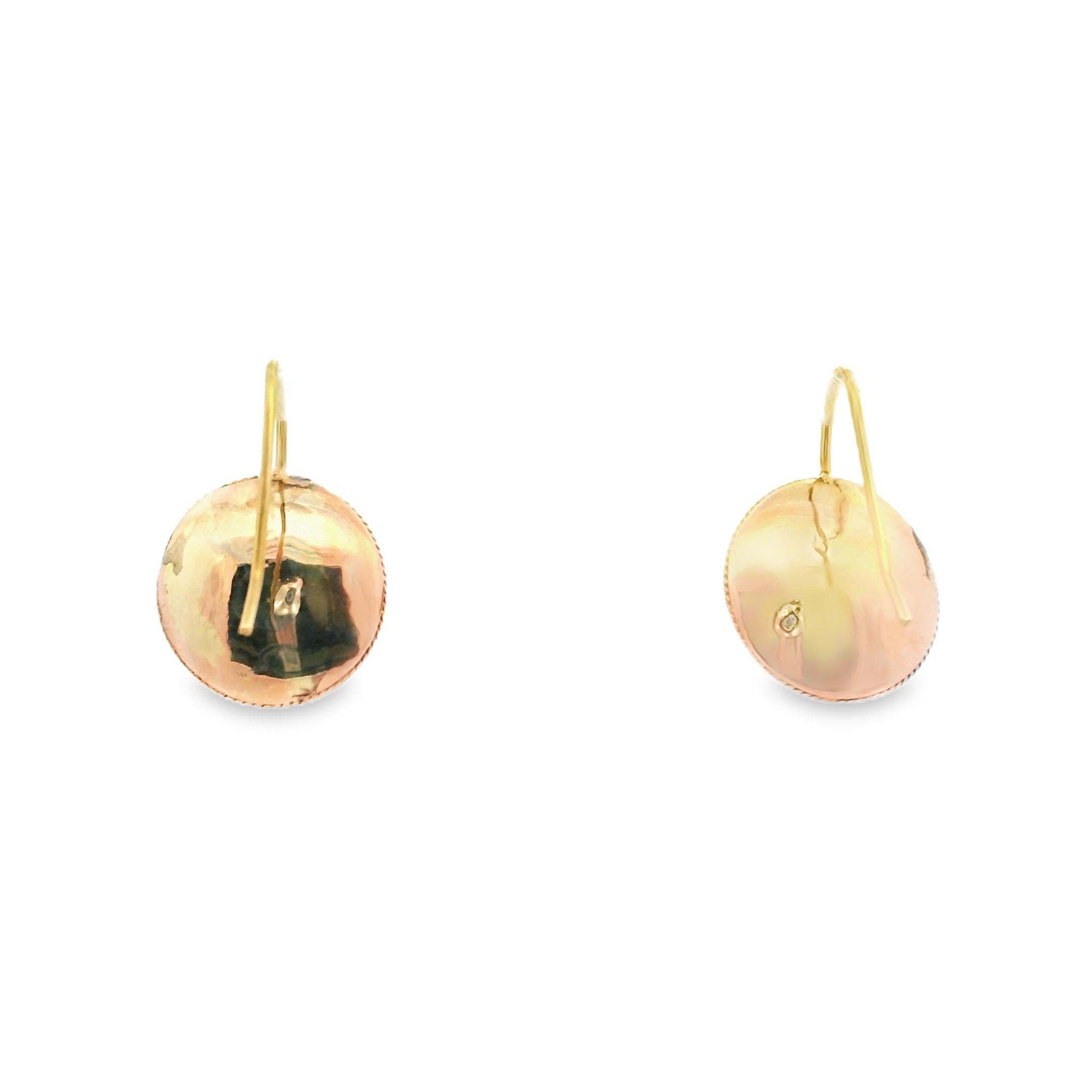 Victorian English Back-Foil Garnet Drop Earrings in 18k Gold