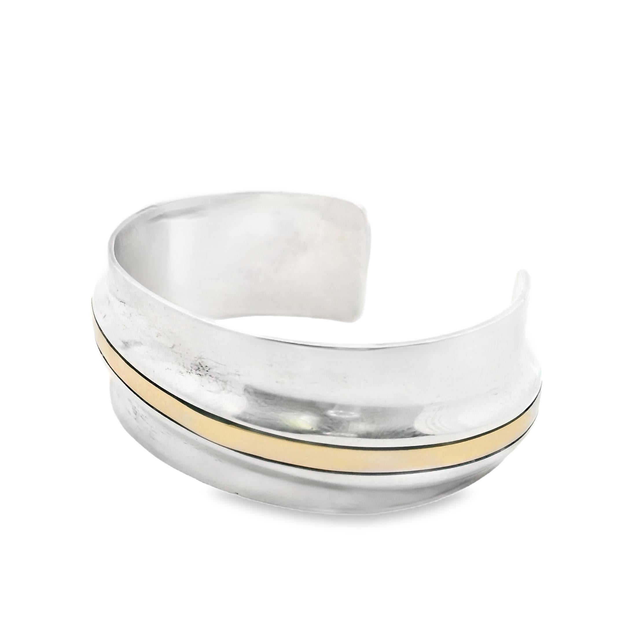 Cartier 1960s Sterling Silver & Gold Bangle — Designed by Michael Bondanza