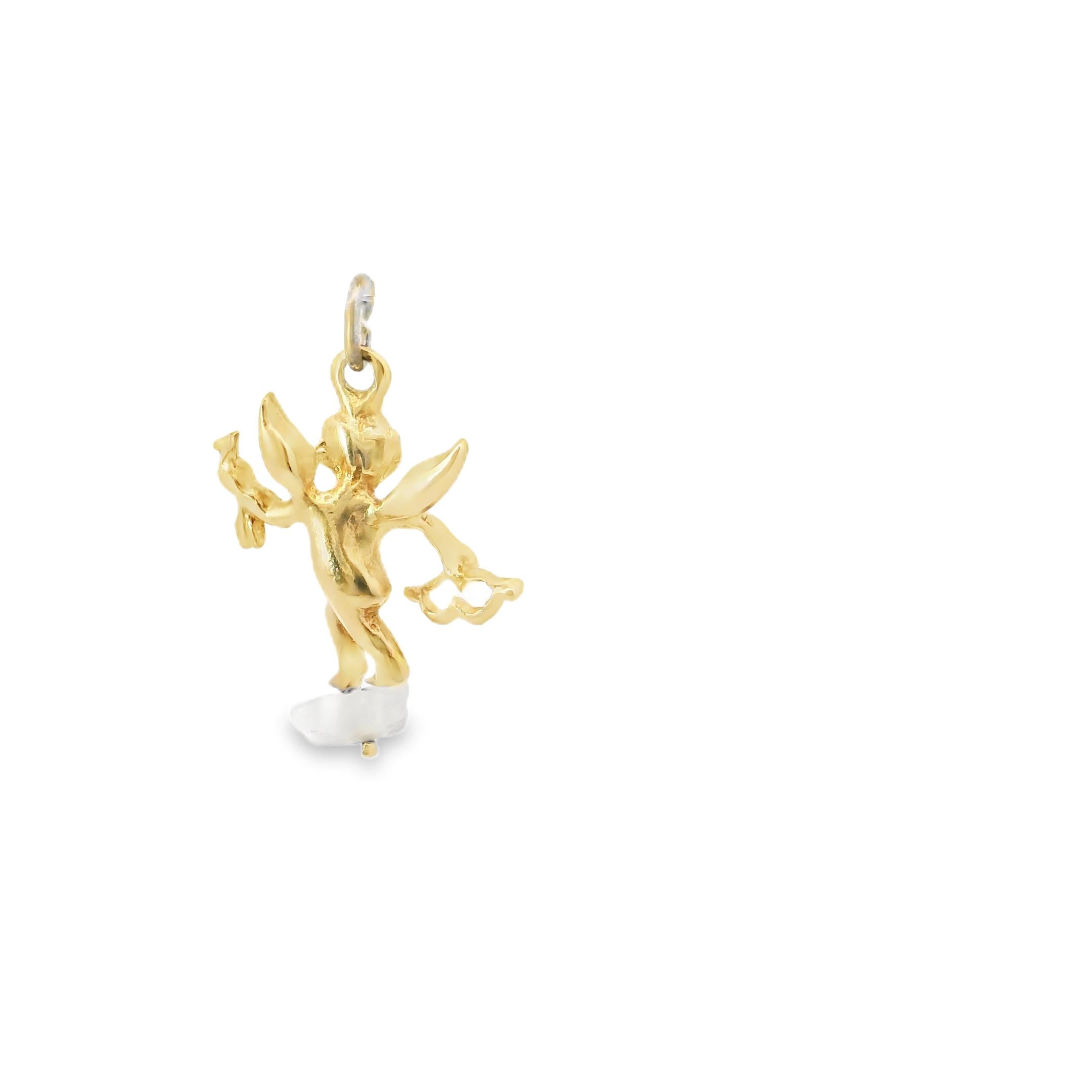 14KY  Vintage Charm Gold Cherub - 2.20GRAM