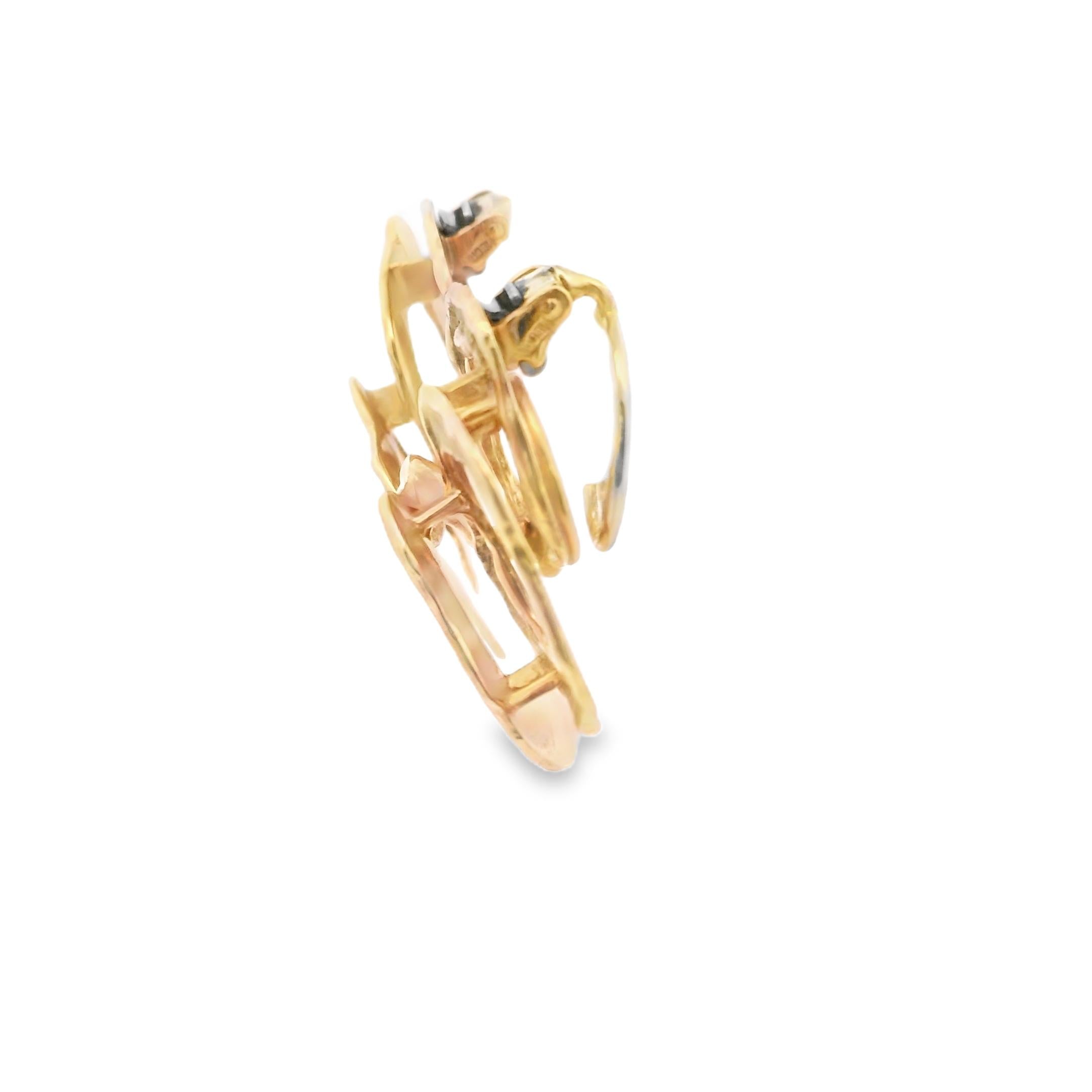 18K Chaumet Textured Gold Earrings