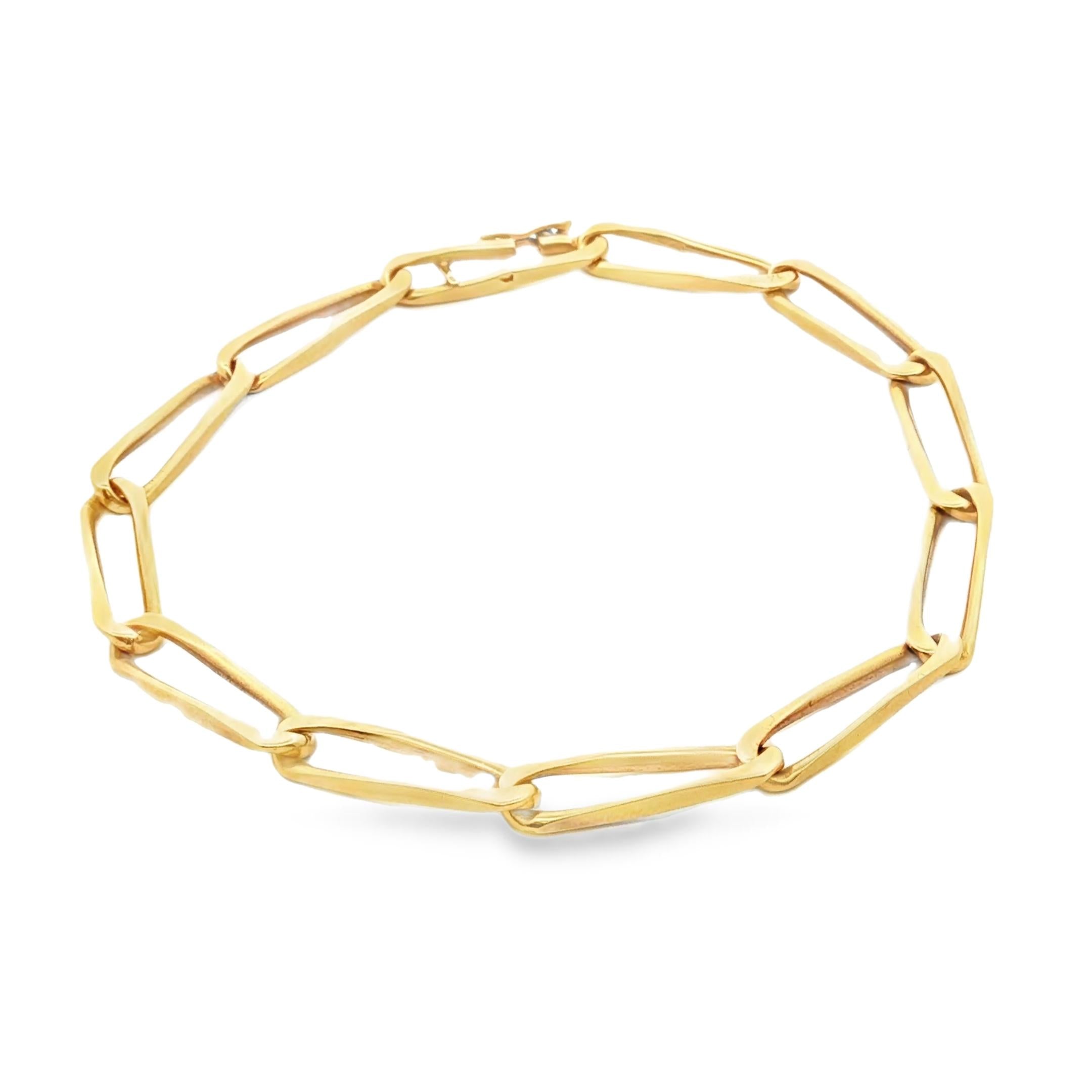 18K Yellow Gold Cartier Retro Paper Clip Bracelet 11.90 grs