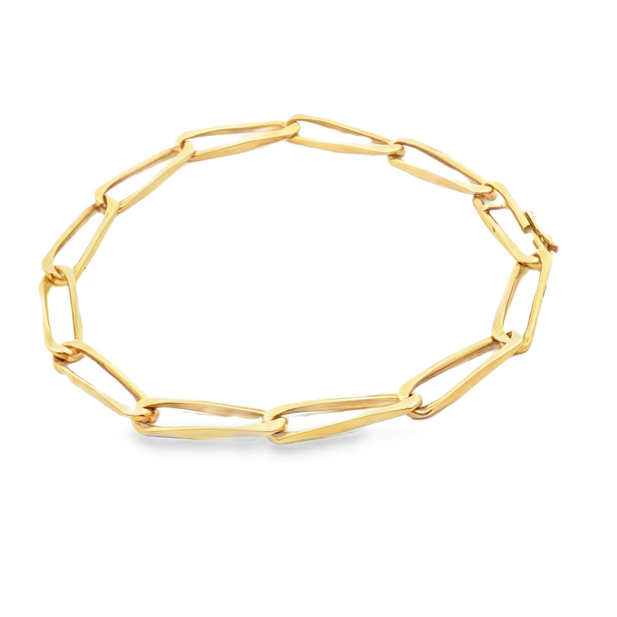 18K Yellow Gold Cartier Retro Paper Clip Bracelet 11.90 grs