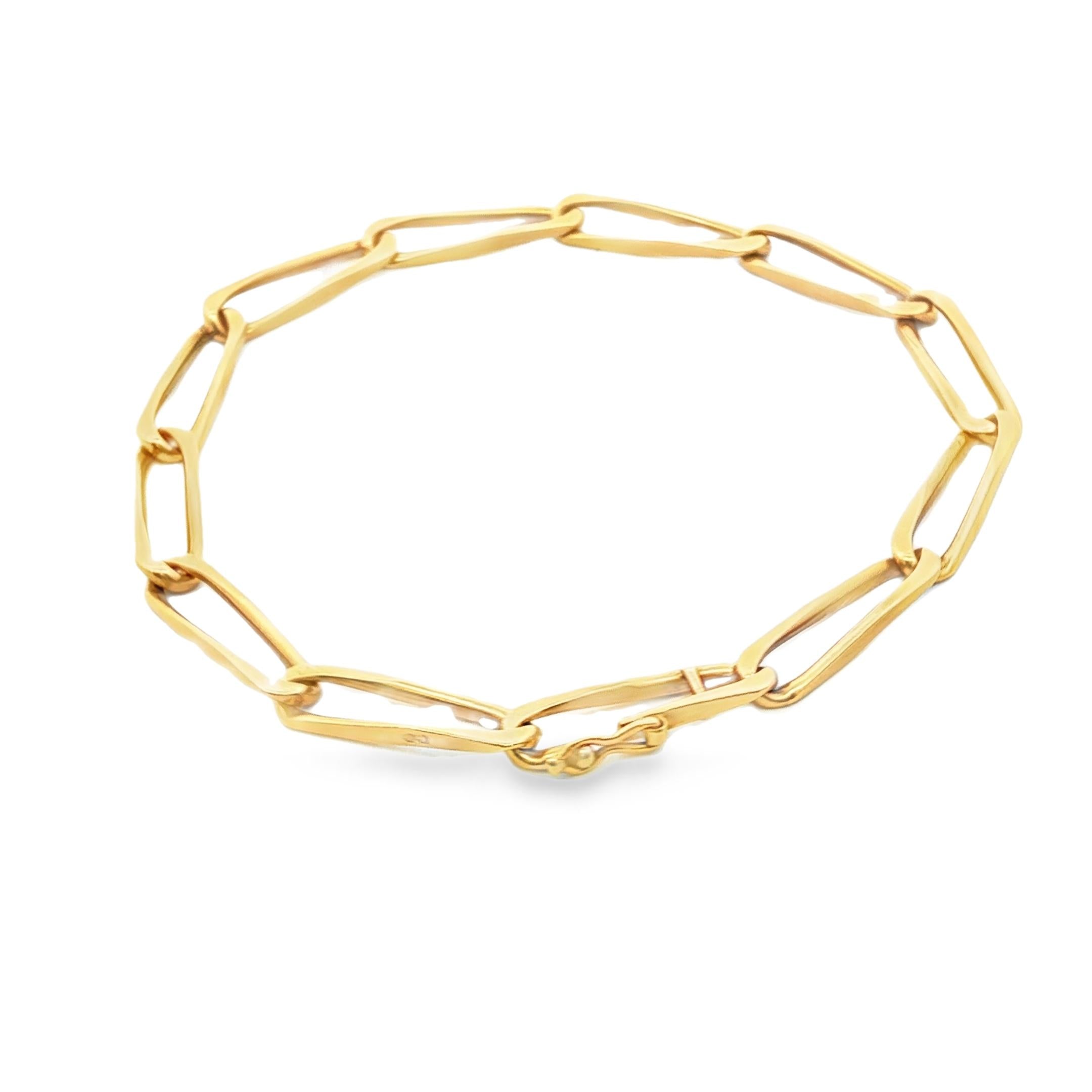 18K Yellow Gold Cartier Retro Paper Clip Bracelet 11.90 grs