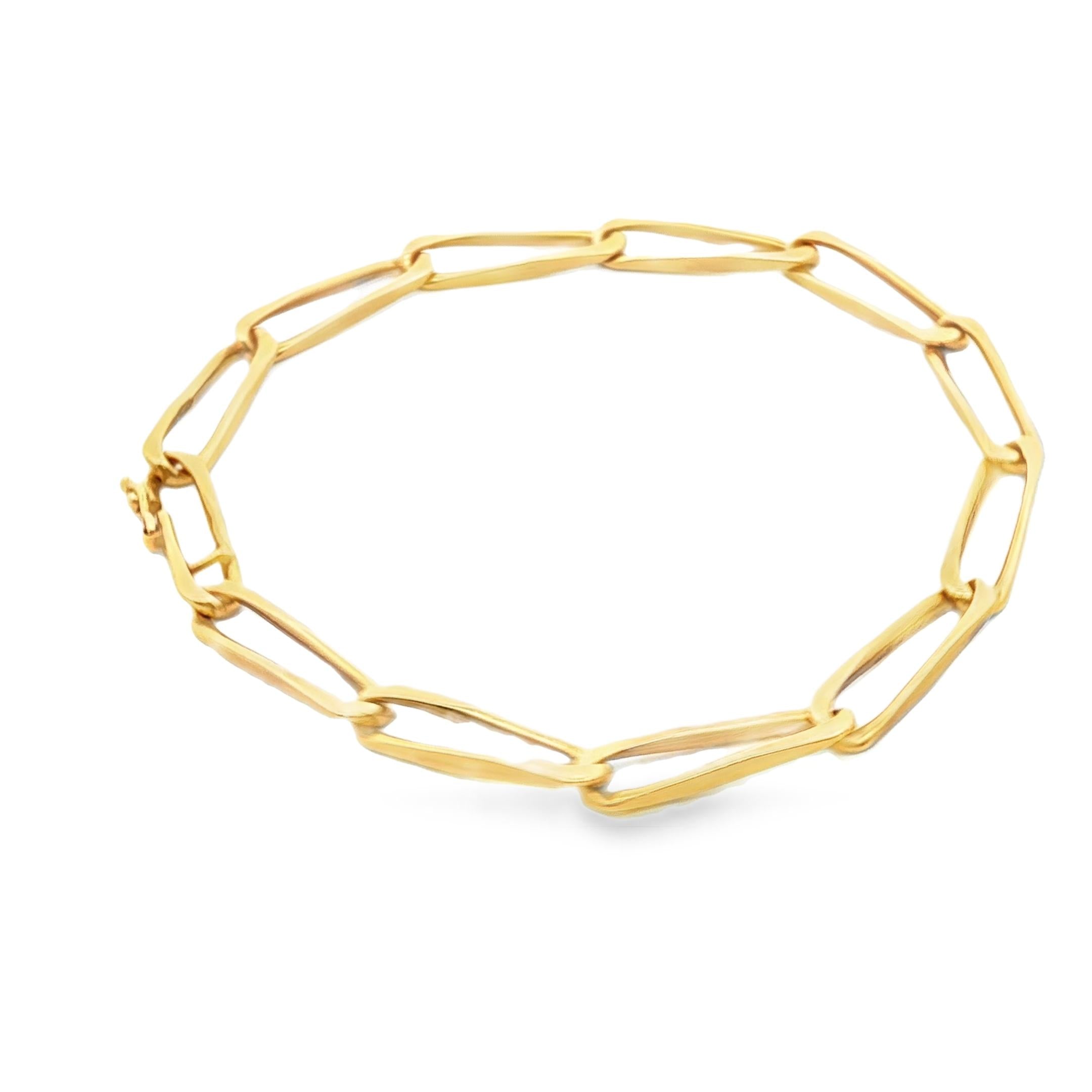 18K Yellow Gold Cartier Retro Paper Clip Bracelet 11.90 grs