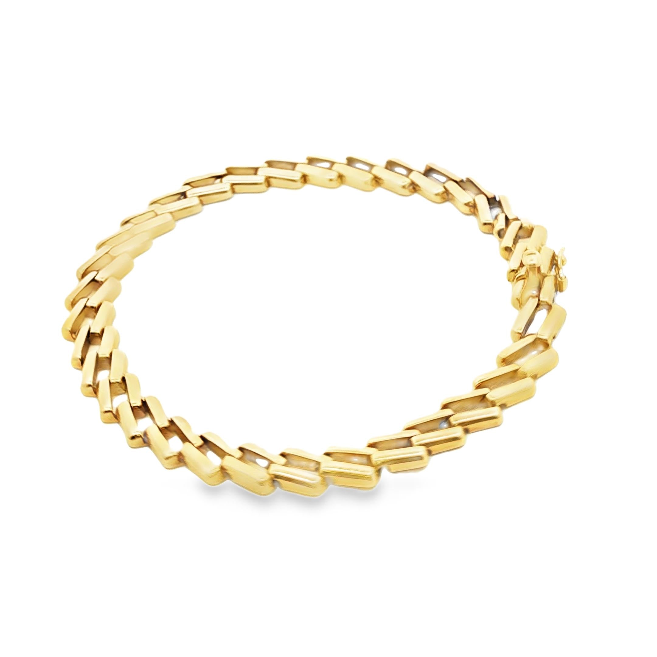 18K Yellow Gold Cartier 1970 Geometrical Bracelet 20.20 grs