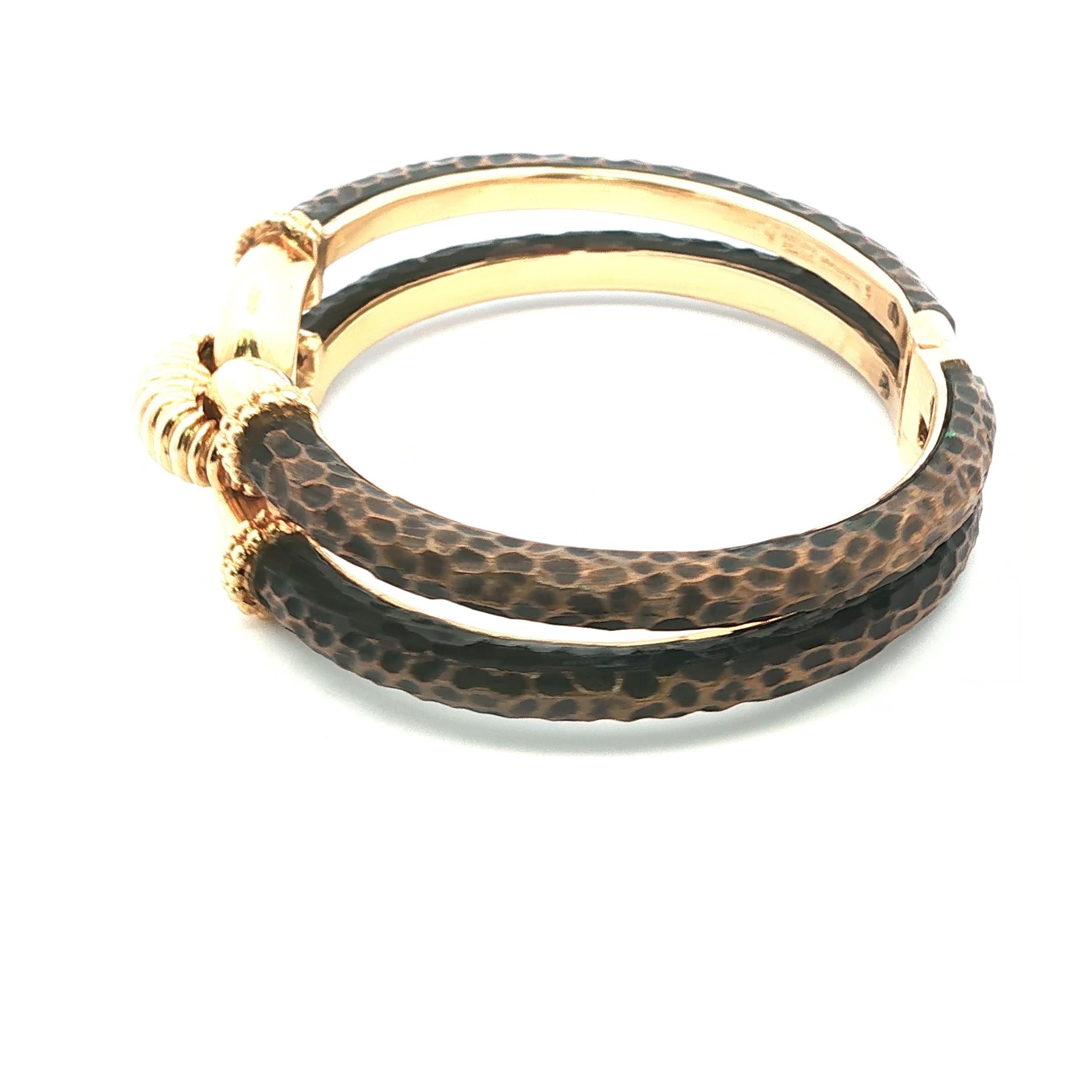18k yellow gold and bronze, signed Boucheron bracelet