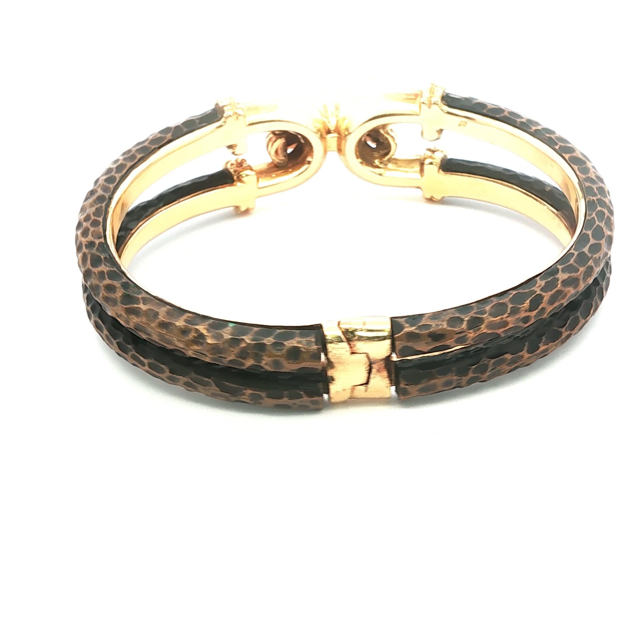 18k yellow gold and bronze, signed Boucheron bracelet