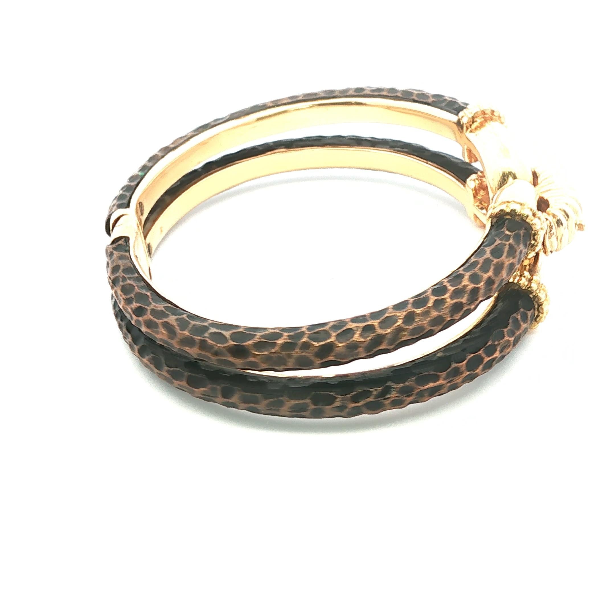 18k yellow gold and bronze, signed Boucheron bracelet
