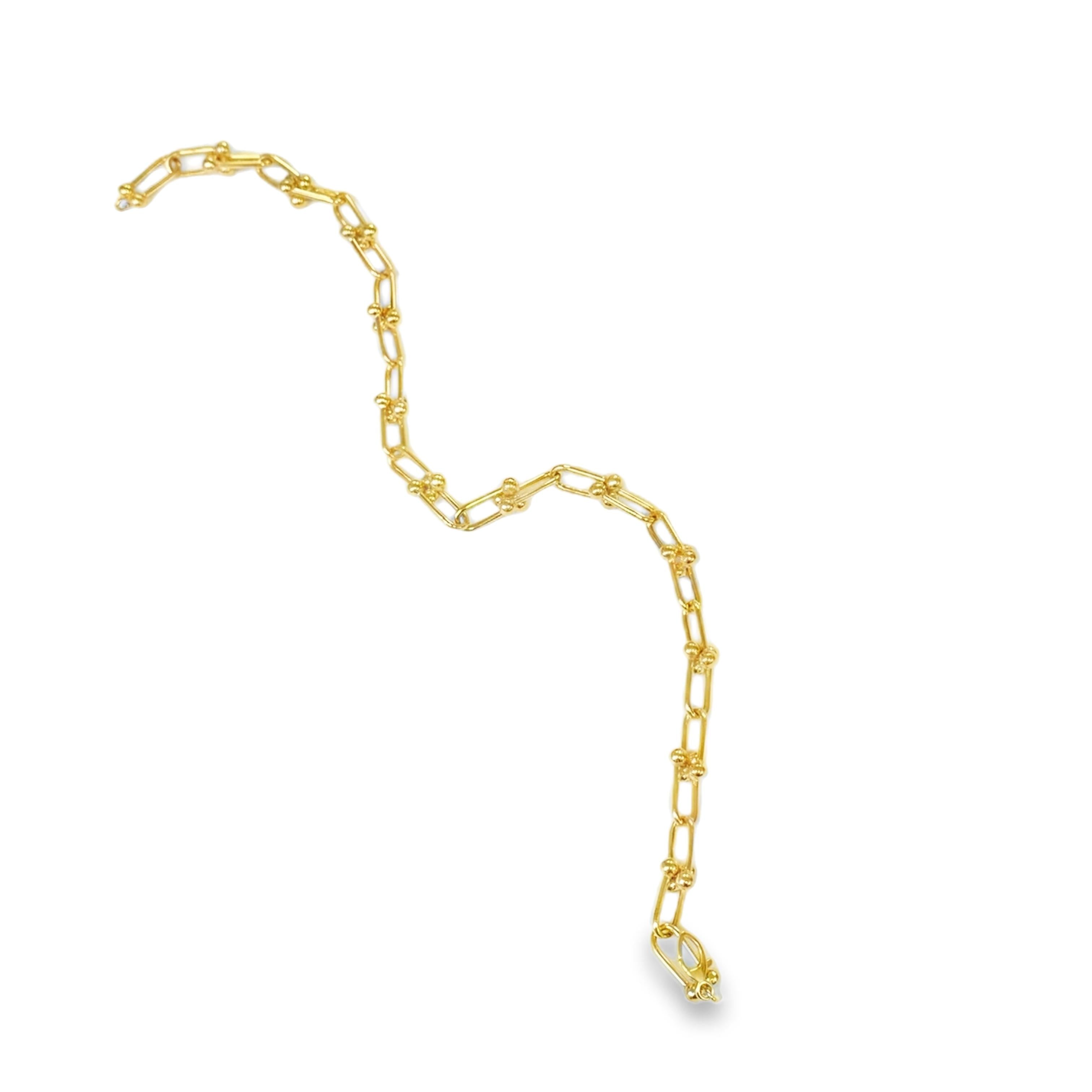 Italian Beaded-Link Necklace in 14K Gold