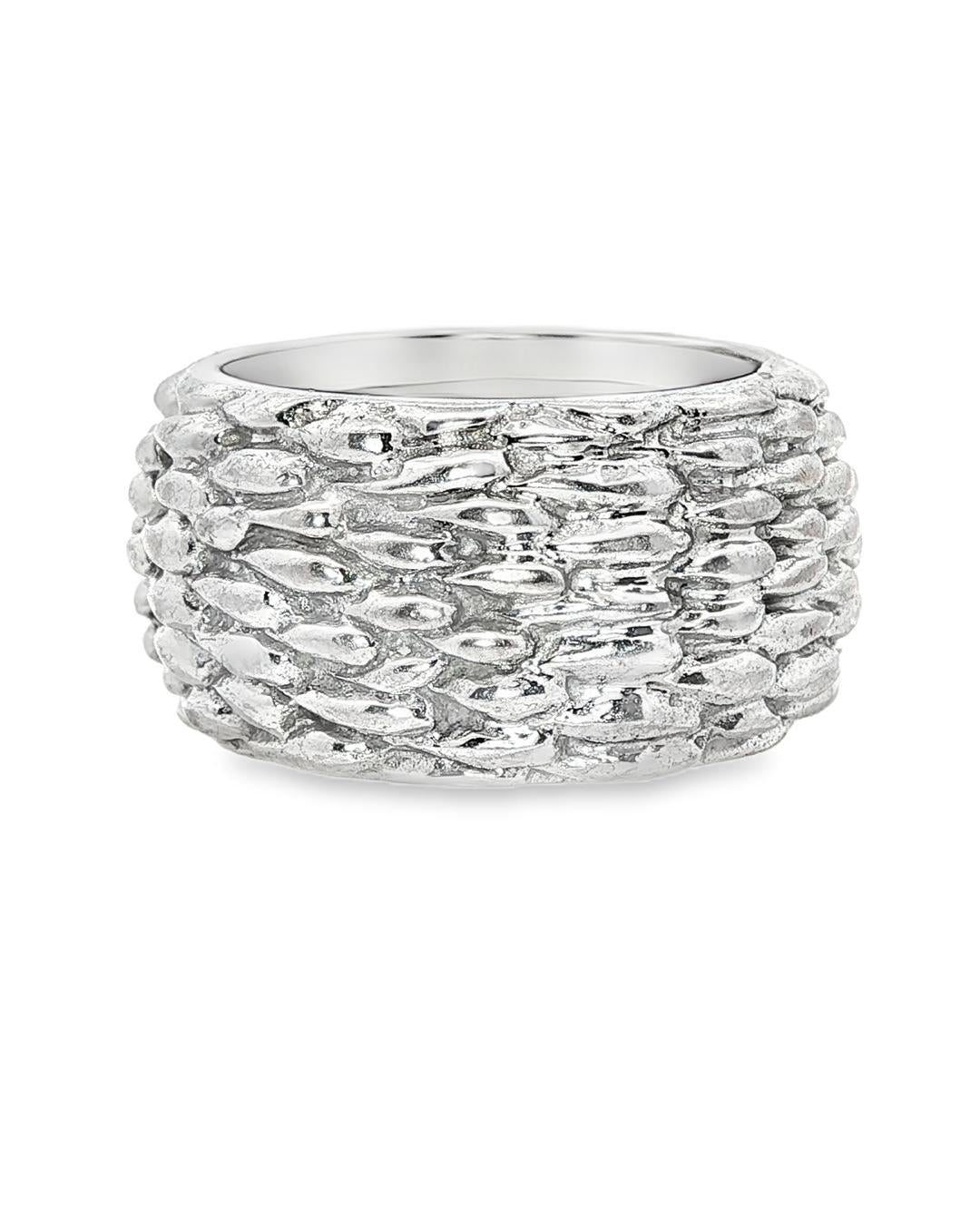 Boucheron 1990s Textured 18k White Gold Ring