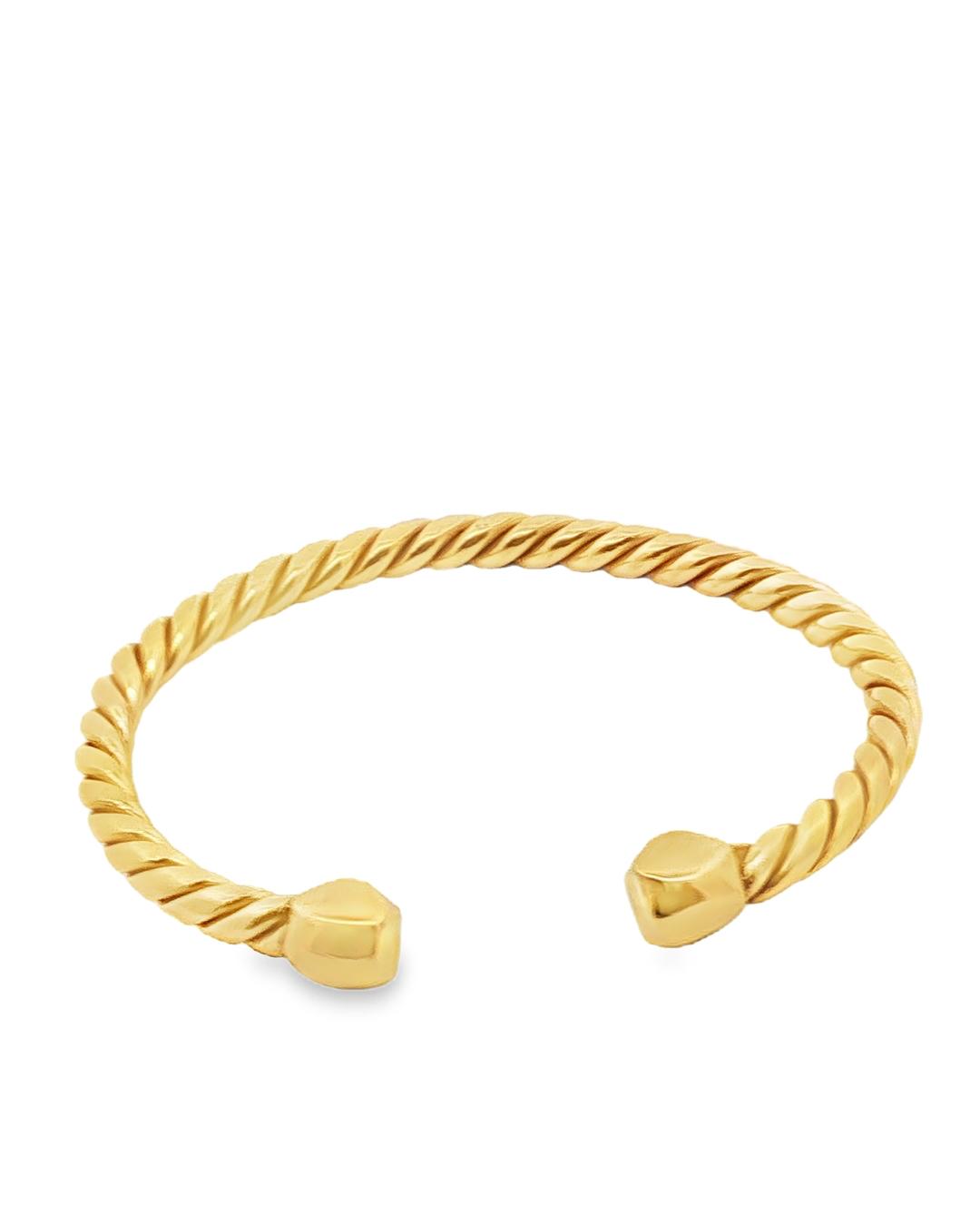Gold Cable Bangle Bracelet, circa 1970