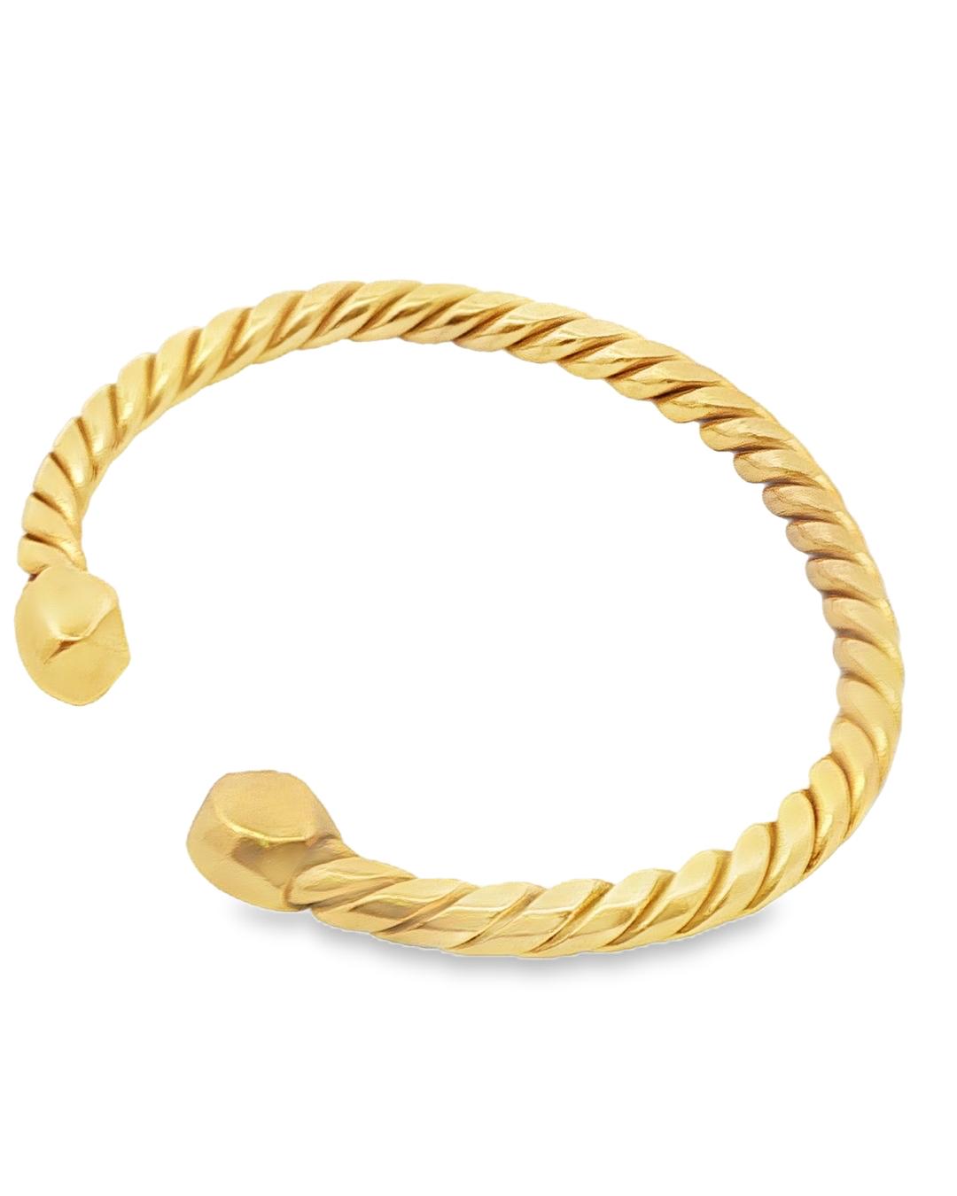 Gold Cable Bangle Bracelet, circa 1970