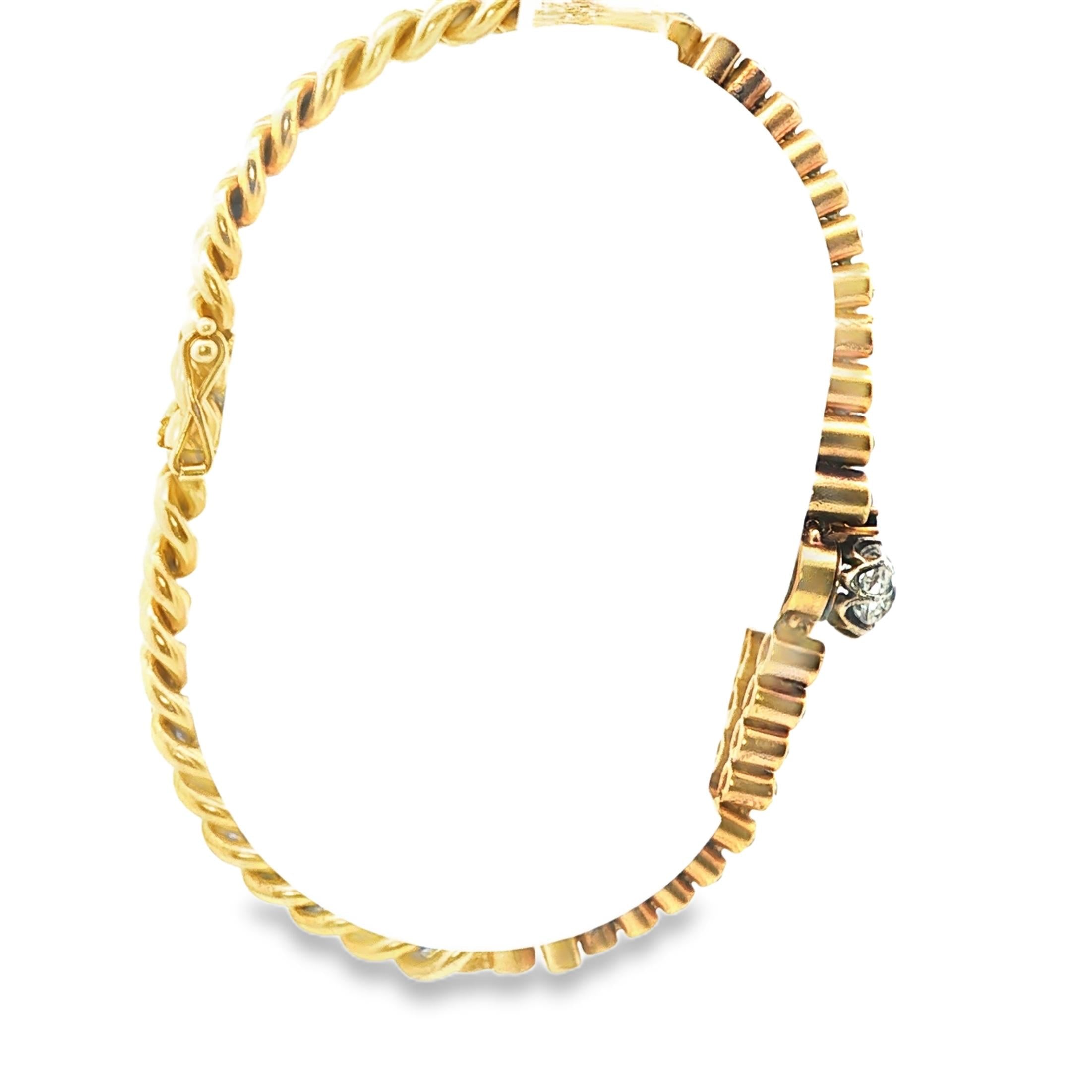 Victorian Sapphire and Diamond Triple Line Bracelet, Russian, circa 1880