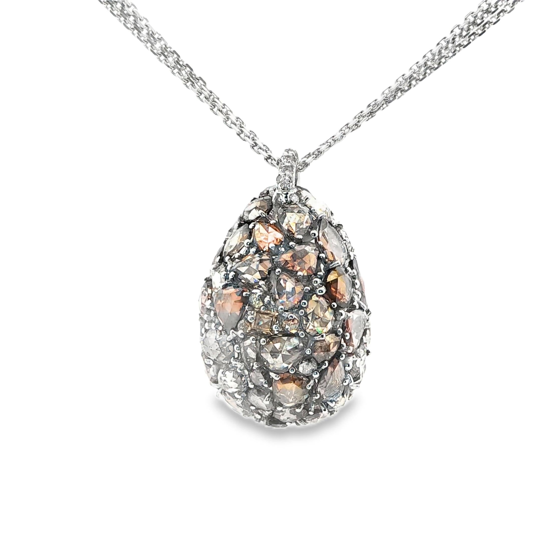 Chopard Champagne Diamond Egg Pendant Necklace