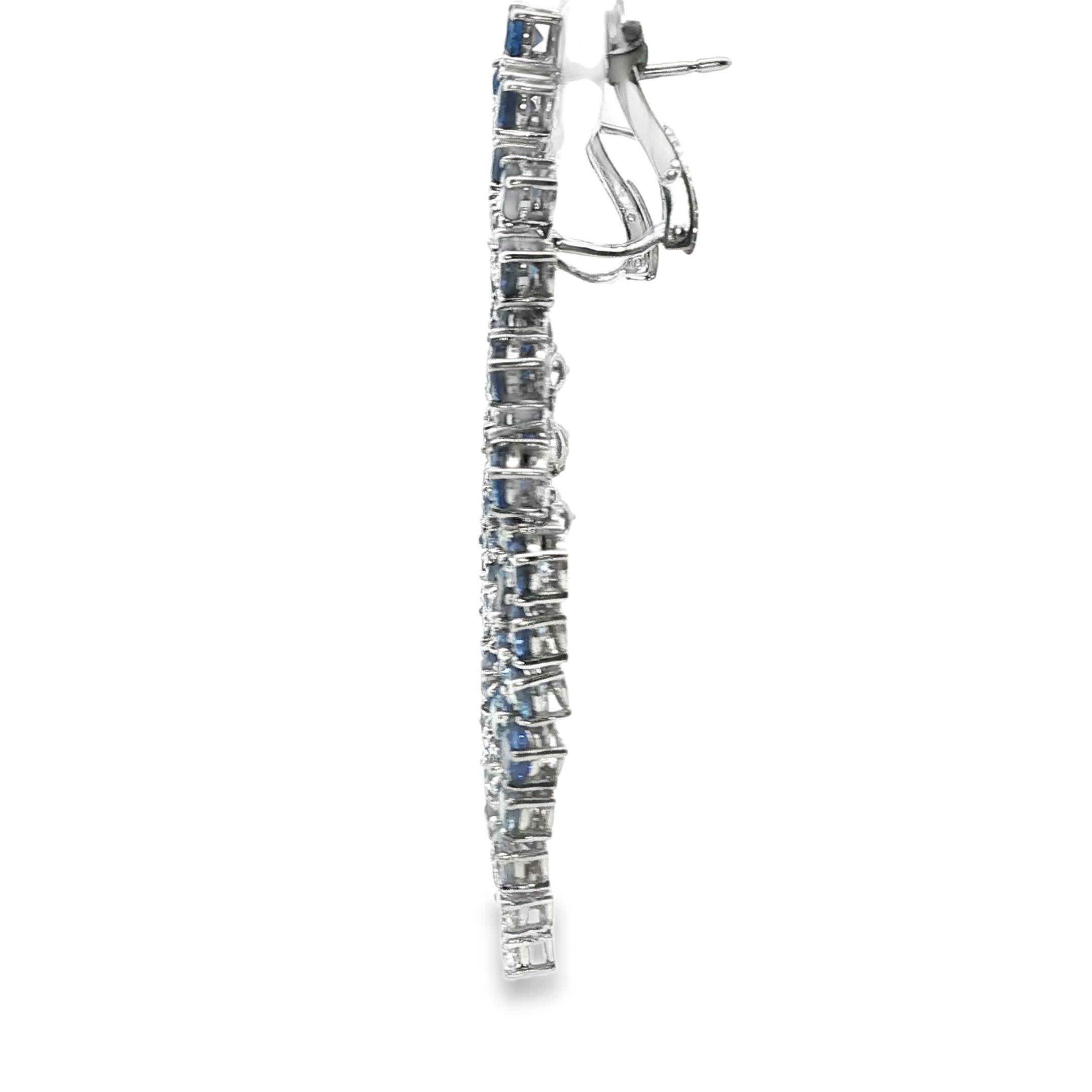 18K WG Sapphire and Diamond Earrings