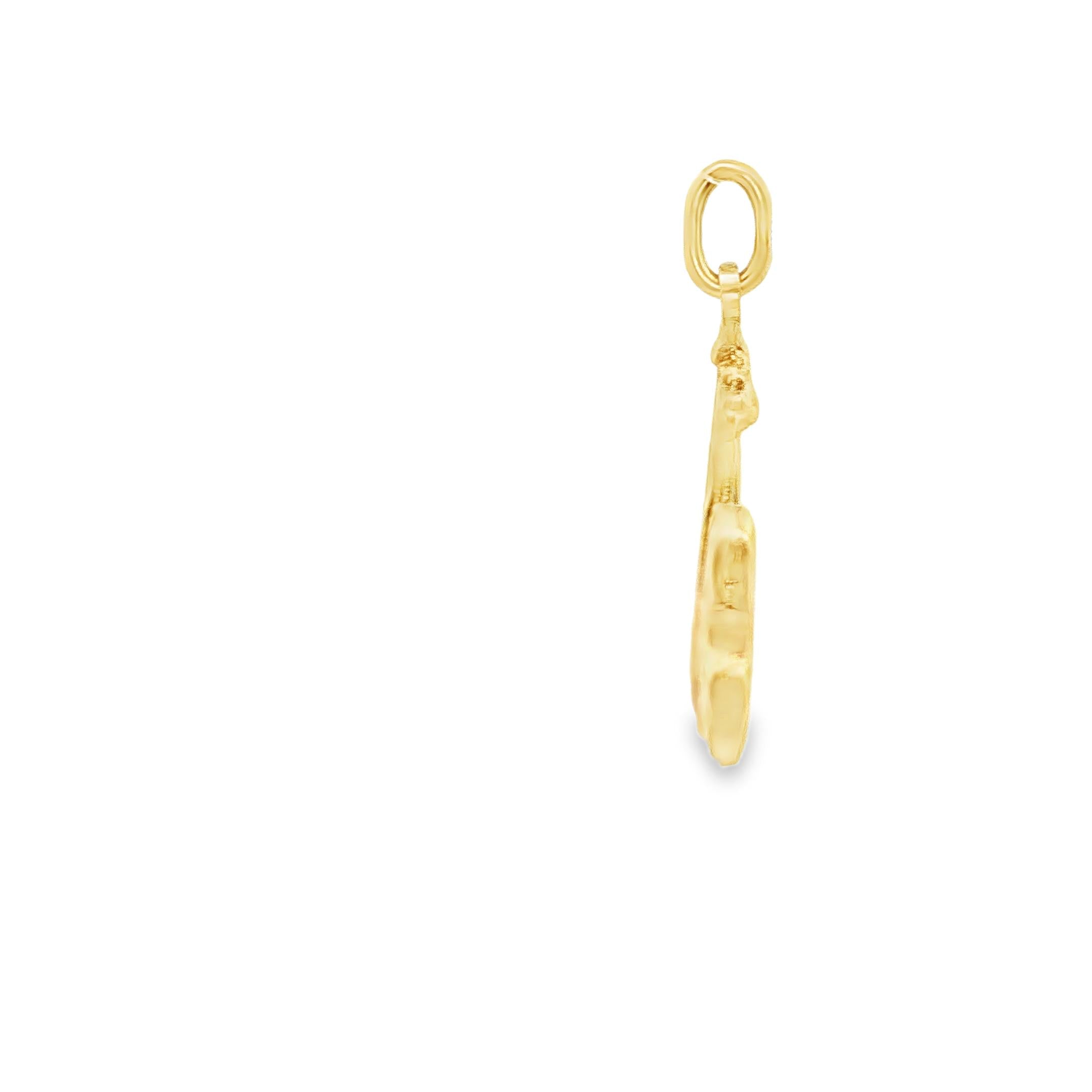 Violin Charm Pendant in 14K Yellow Gold