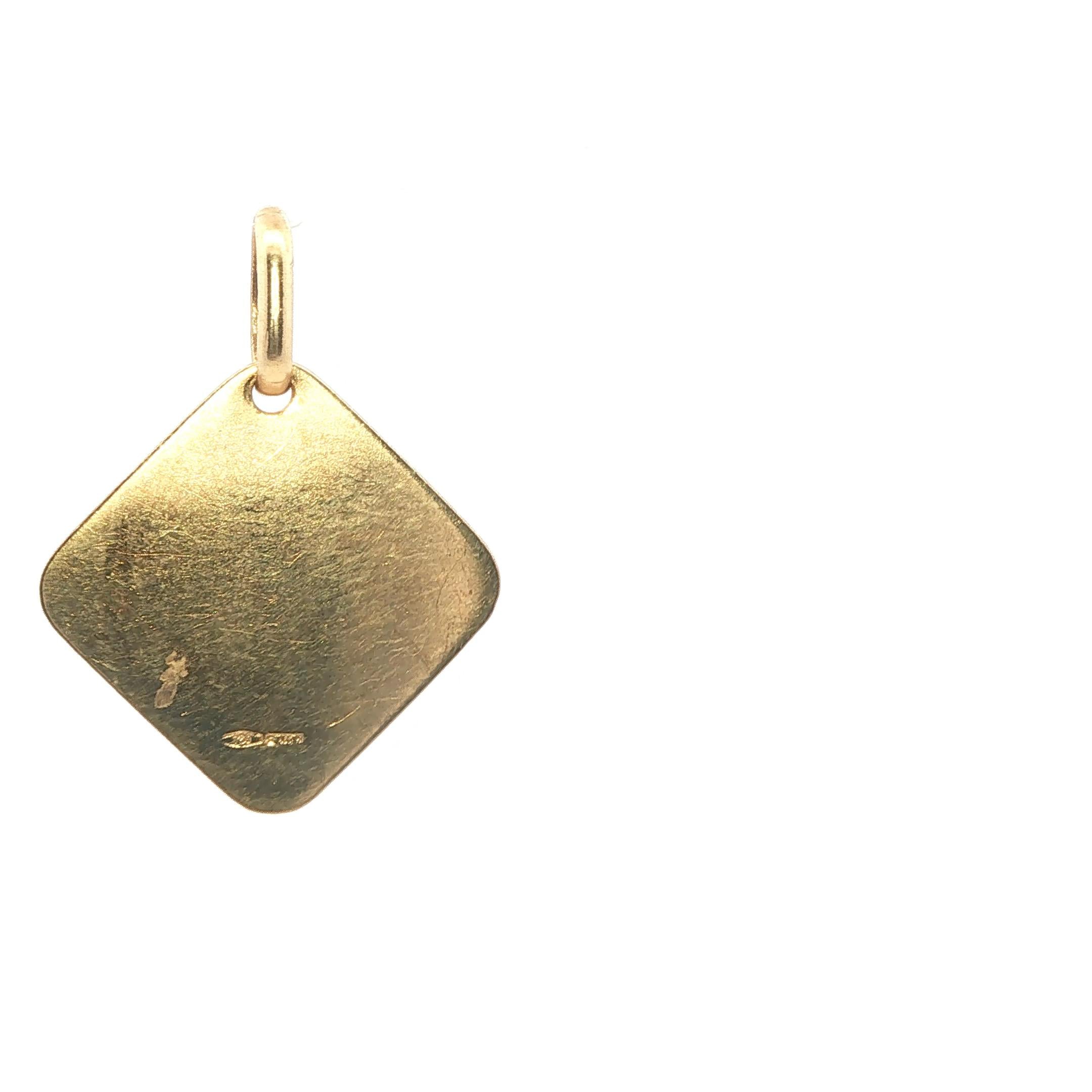 Gemini Zodiac Pendant in 18K Yellow Gold