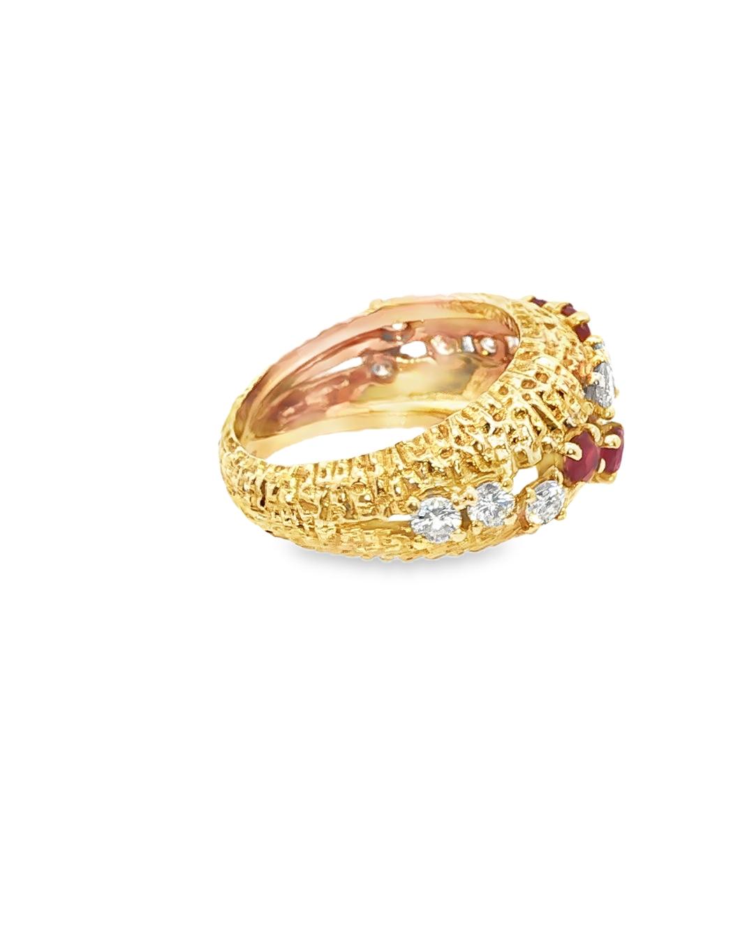 18K Cartier Ruby Diamond Ring
