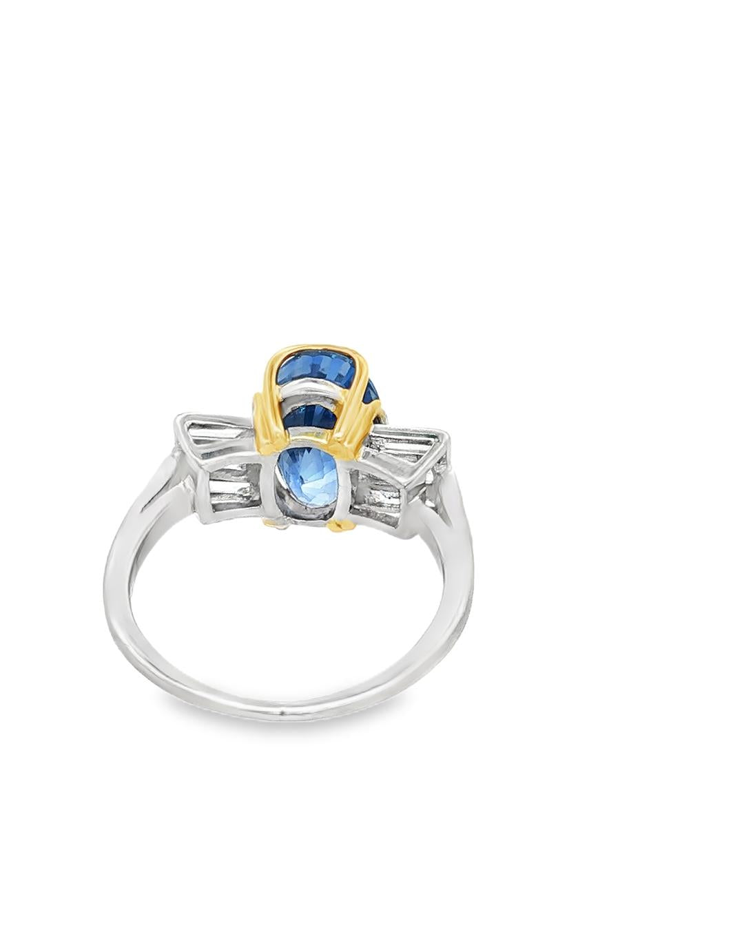 Platinum Art Deco 4.00 Ceylon NO heat AGL # 112178 Diamond Ring