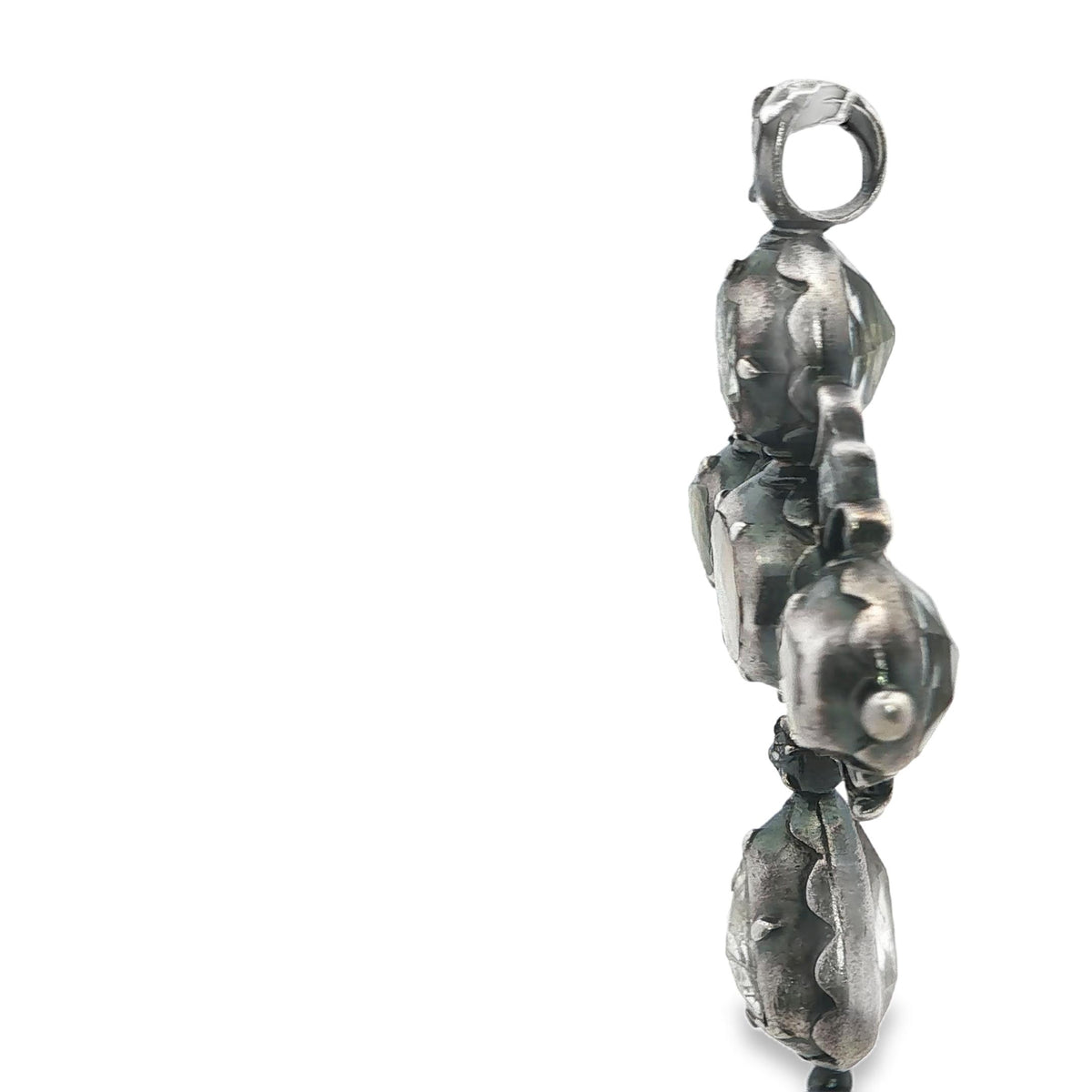 Georgian Rose-Cut Diamond Cross Pendant in Silver, 18th Century, view 2