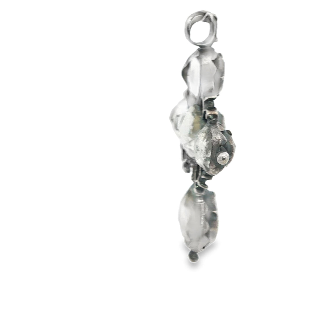 Georgian Rose-Cut Diamond Cross Pendant in Silver, 18th Century, view 3