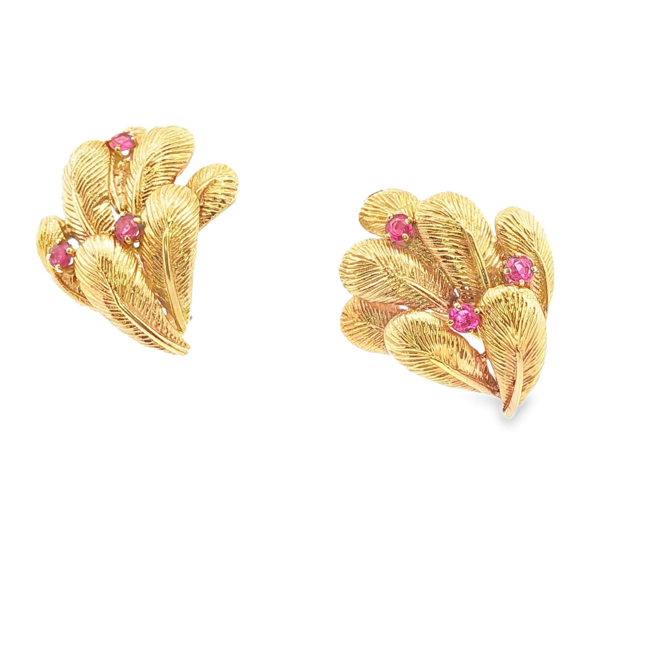 Tiffany & Co. Feathers Ruby Earrings