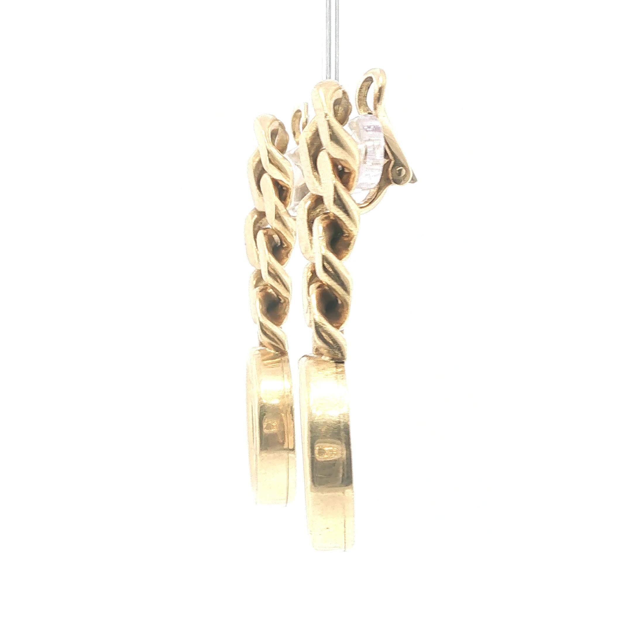 Bulgari “Monete” Ancient Coin Drop Earrings Rome, 1970s