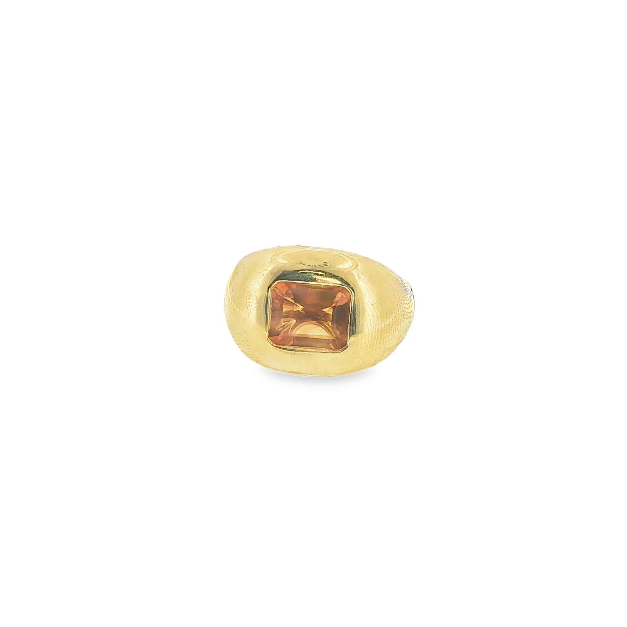 Citrine and Diamond Ring by Ostag Studio New York, Circa 1980s