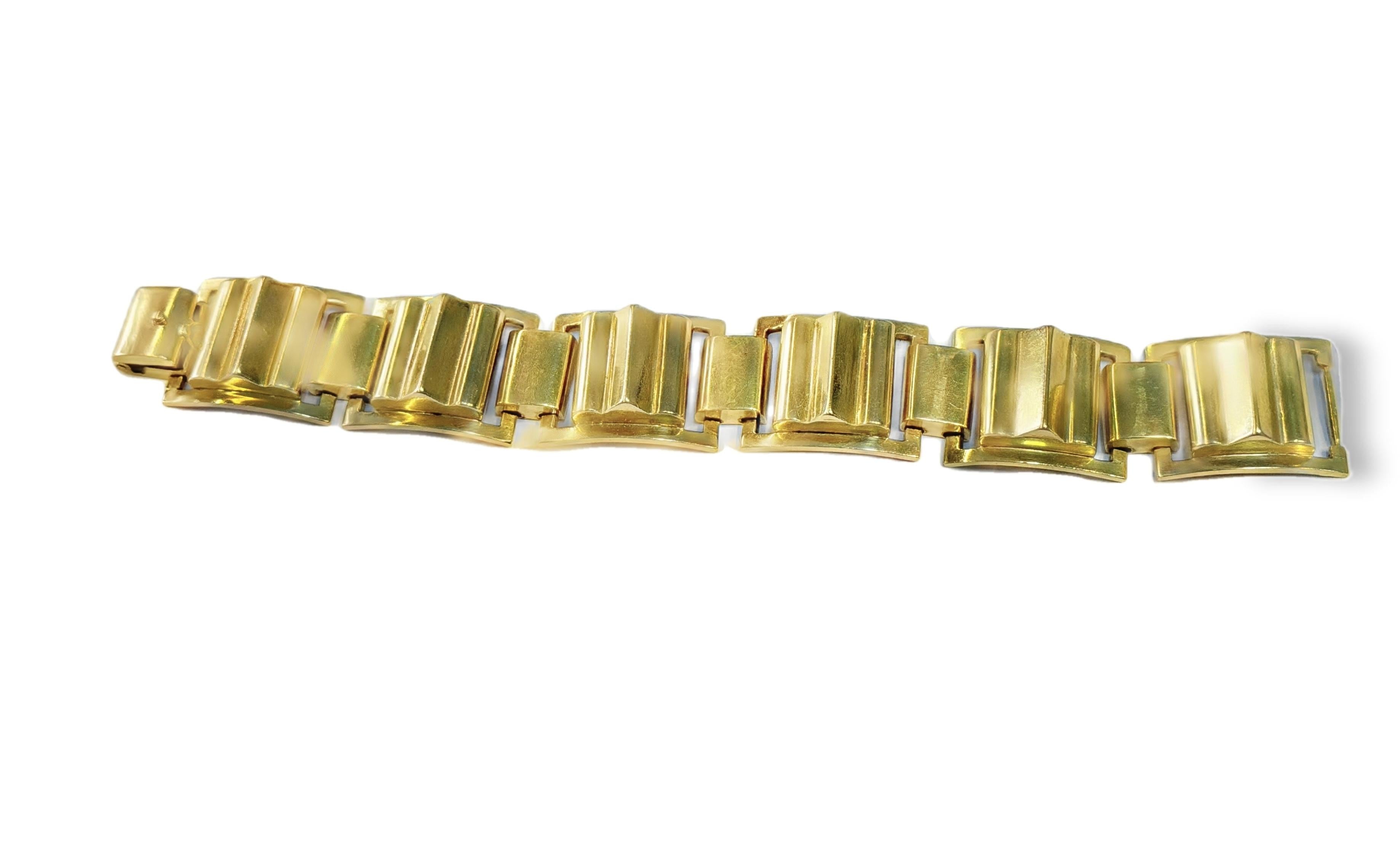 18K Gold Tank Retro Bracelet