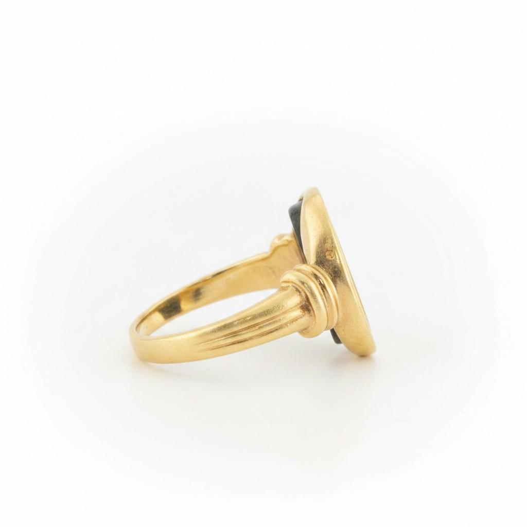 Medusa Onyx Cameo Ring