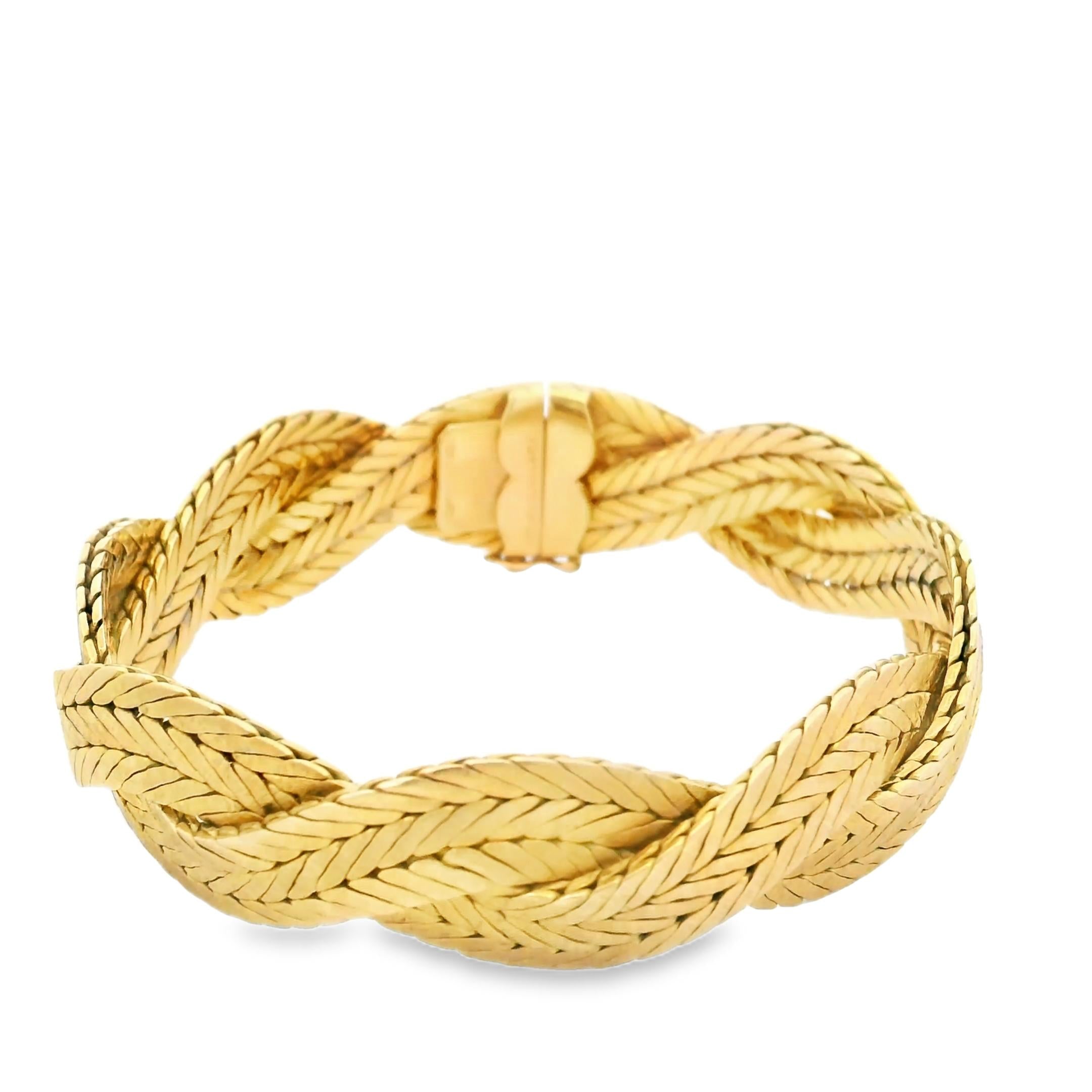 Mario Buccellati Braided 18K Gold Bracelet
