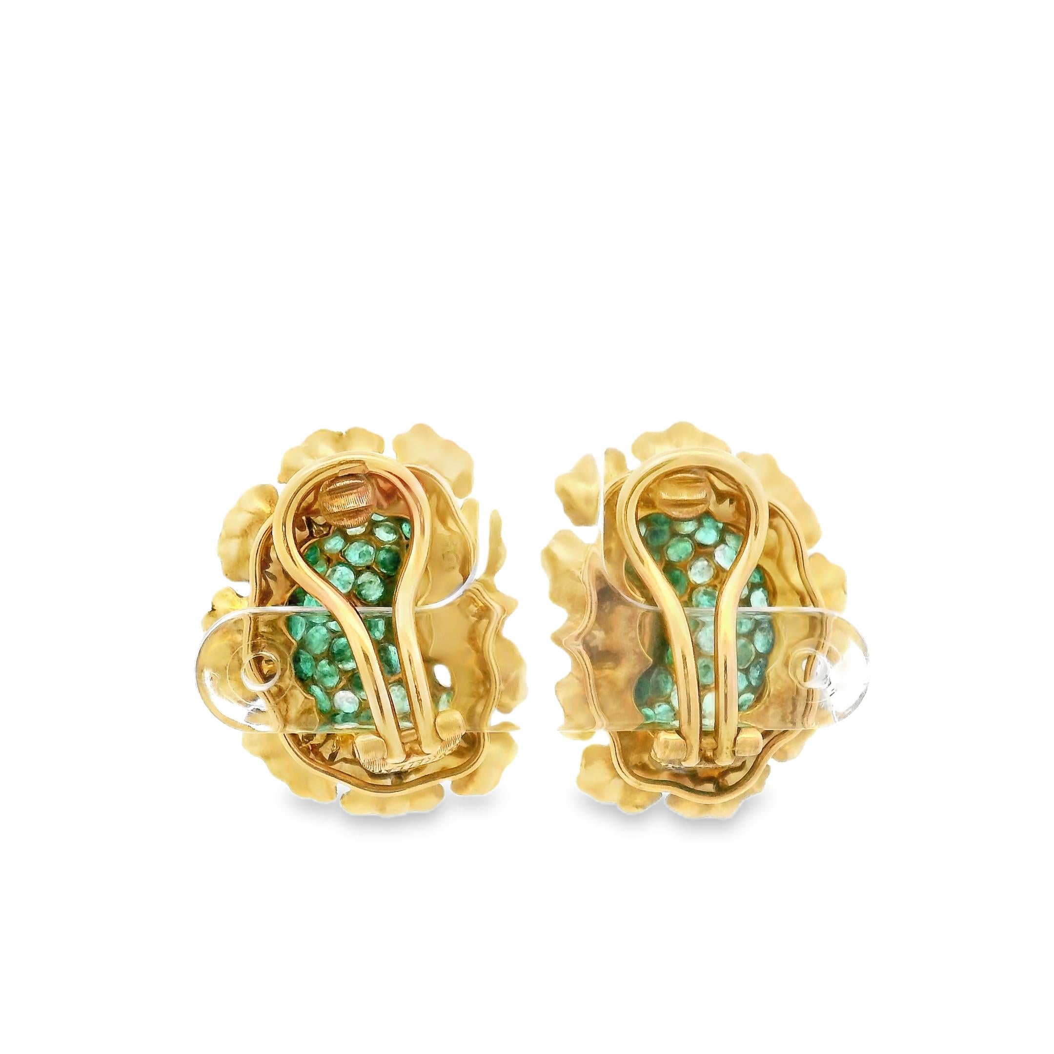 Buccellati Emerald and Gold Earrings