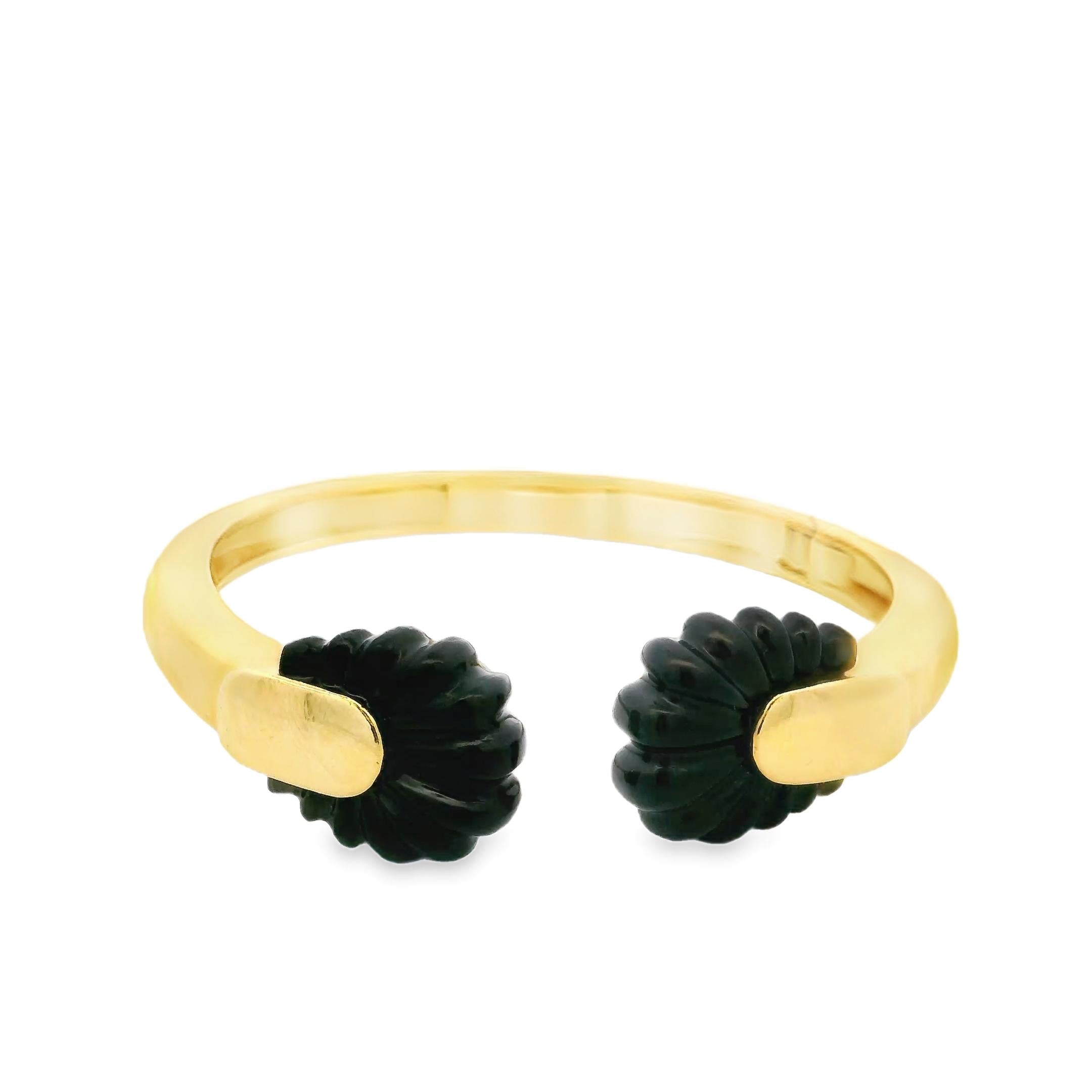 Cartier "Rush" Onyx and Gold Cuff Bracelet by Aldo Cipullo