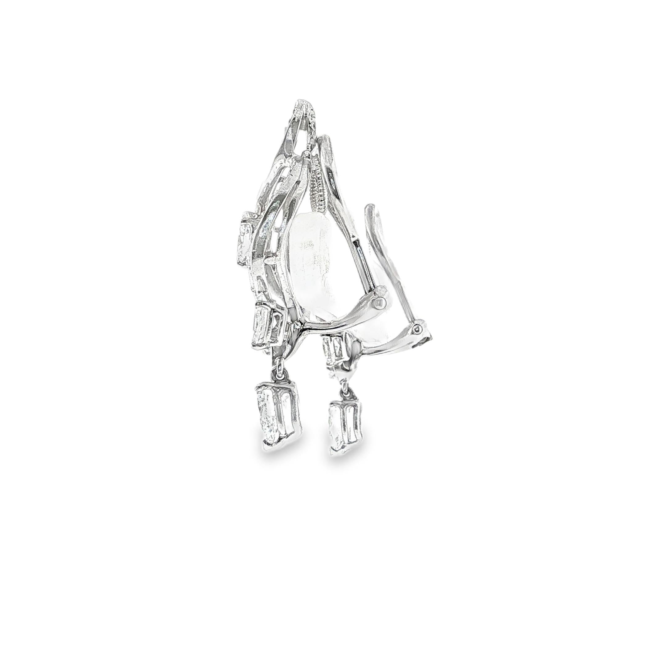 1963 Oscar Heyman Platinum Diamond Earrings
