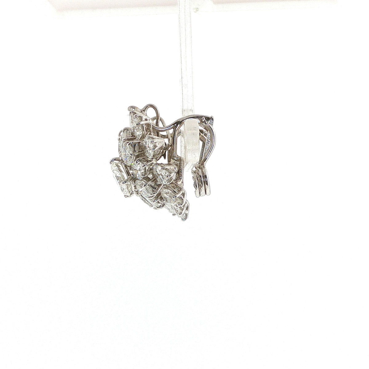Harry Winston Diamond Cluster Earrings in 18K White Gold