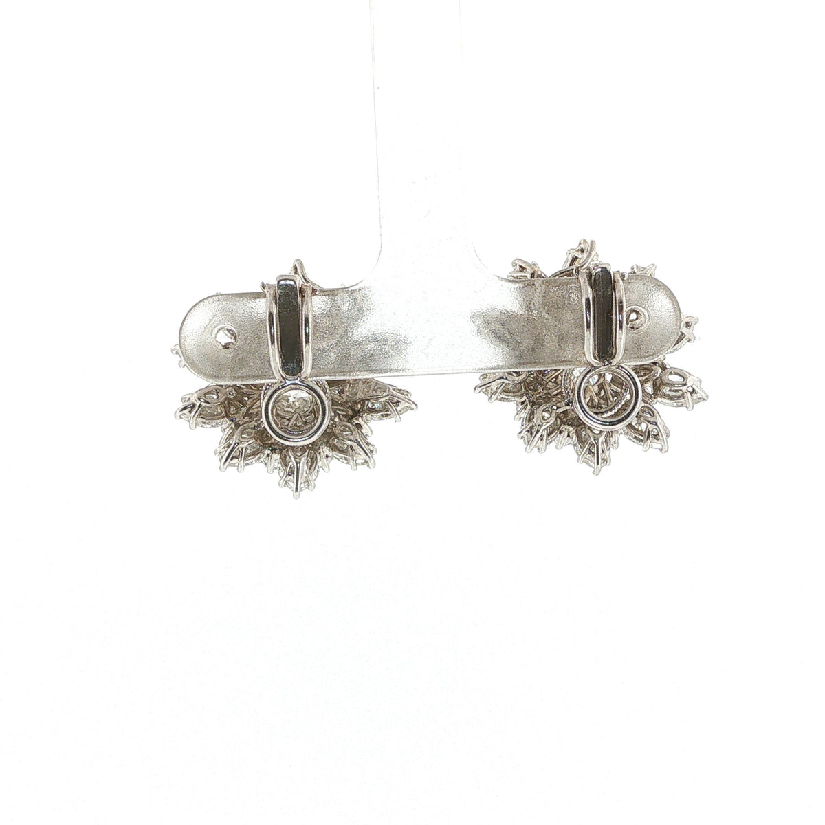 Harry Winston Diamond Cluster Earrings in 18K White Gold