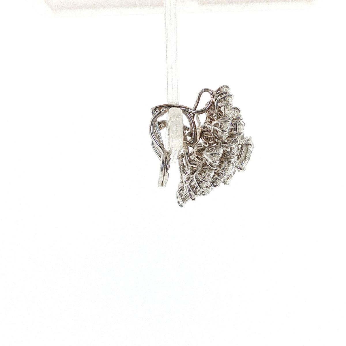 Harry Winston Diamond Cluster Earrings in 18K White Gold