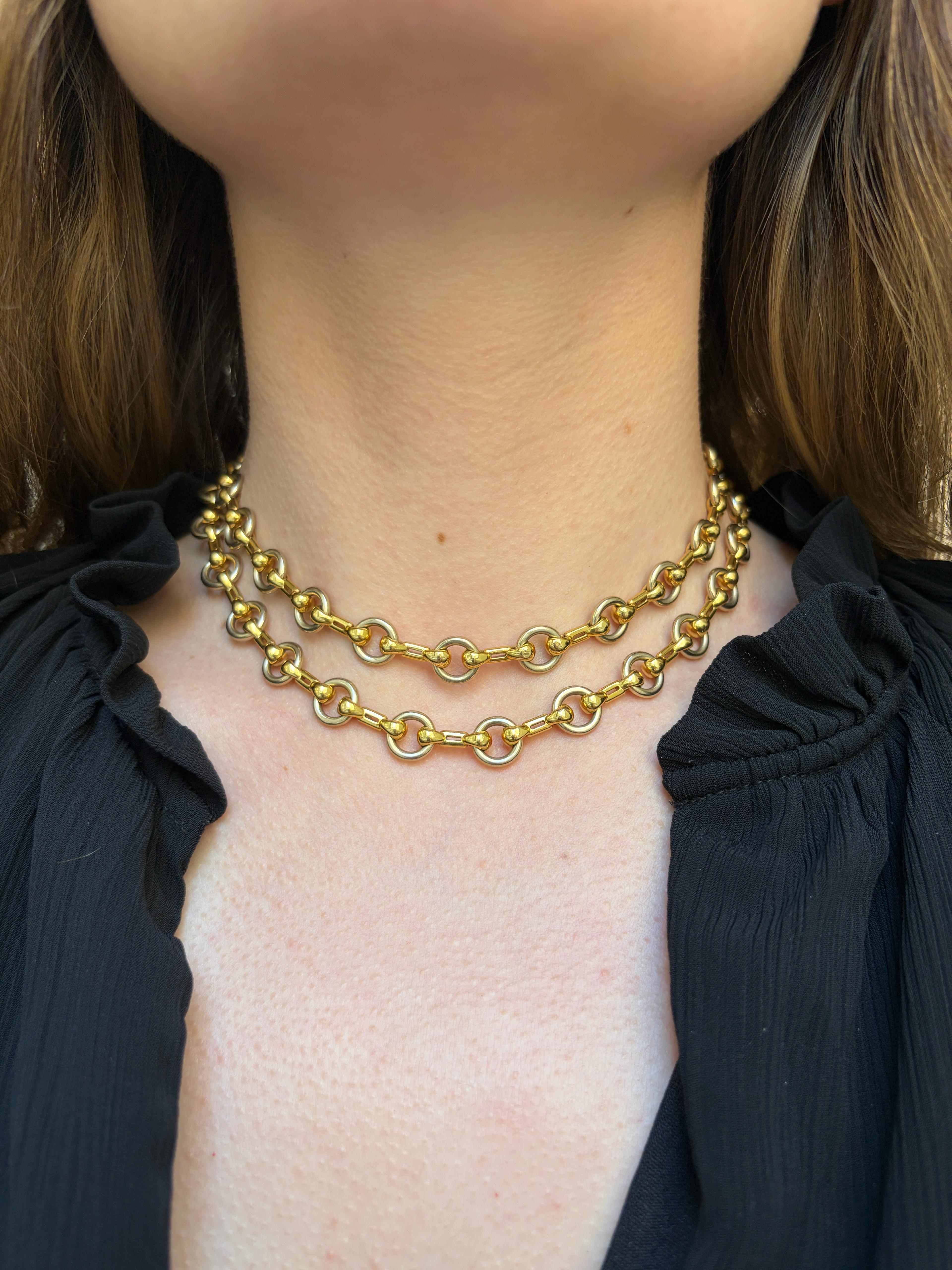 18K Gold Cartier Junior Classic Chain Necklace