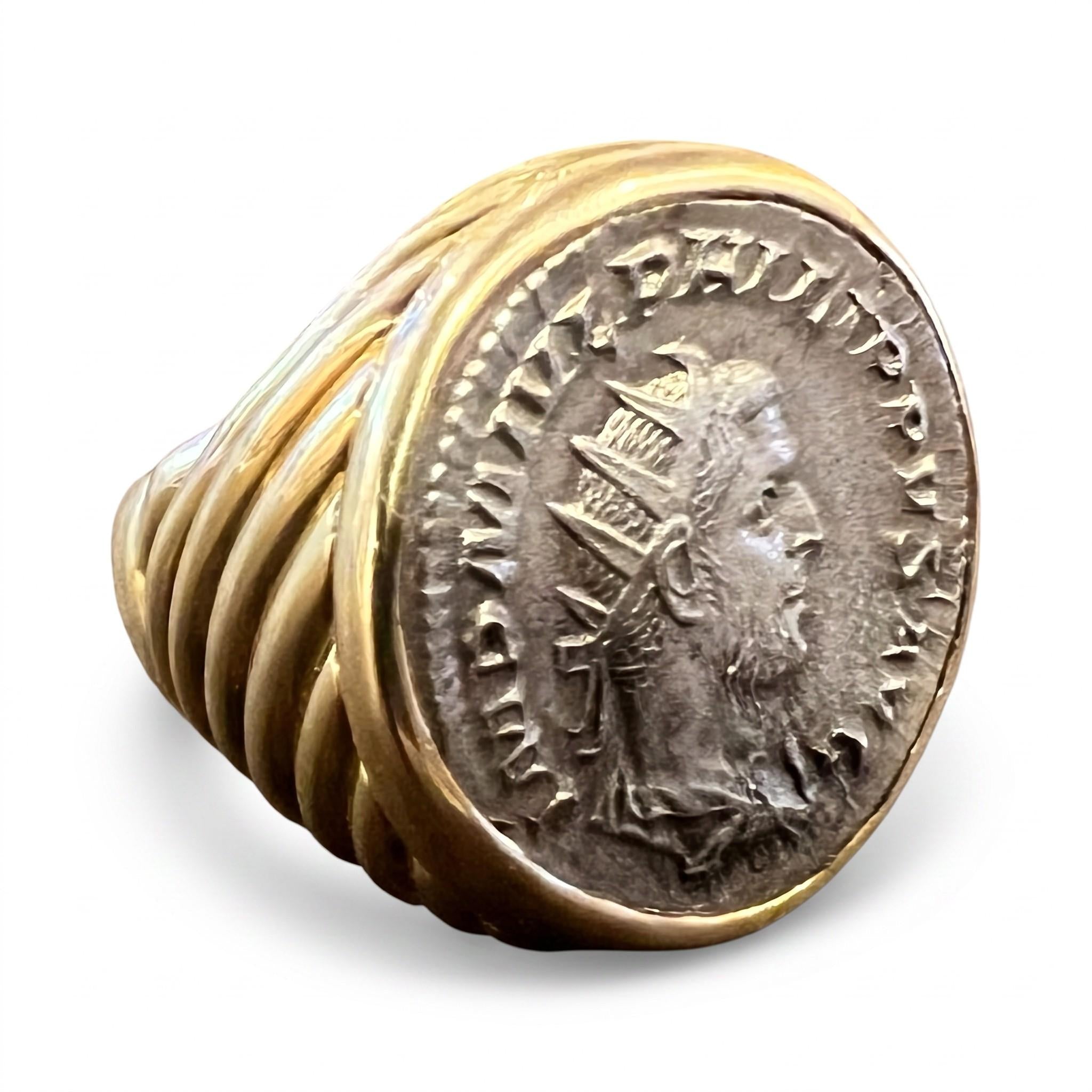 Bulgari Monete Coin "Antoniniano Filippo Arabo 244-249 BC" Ring