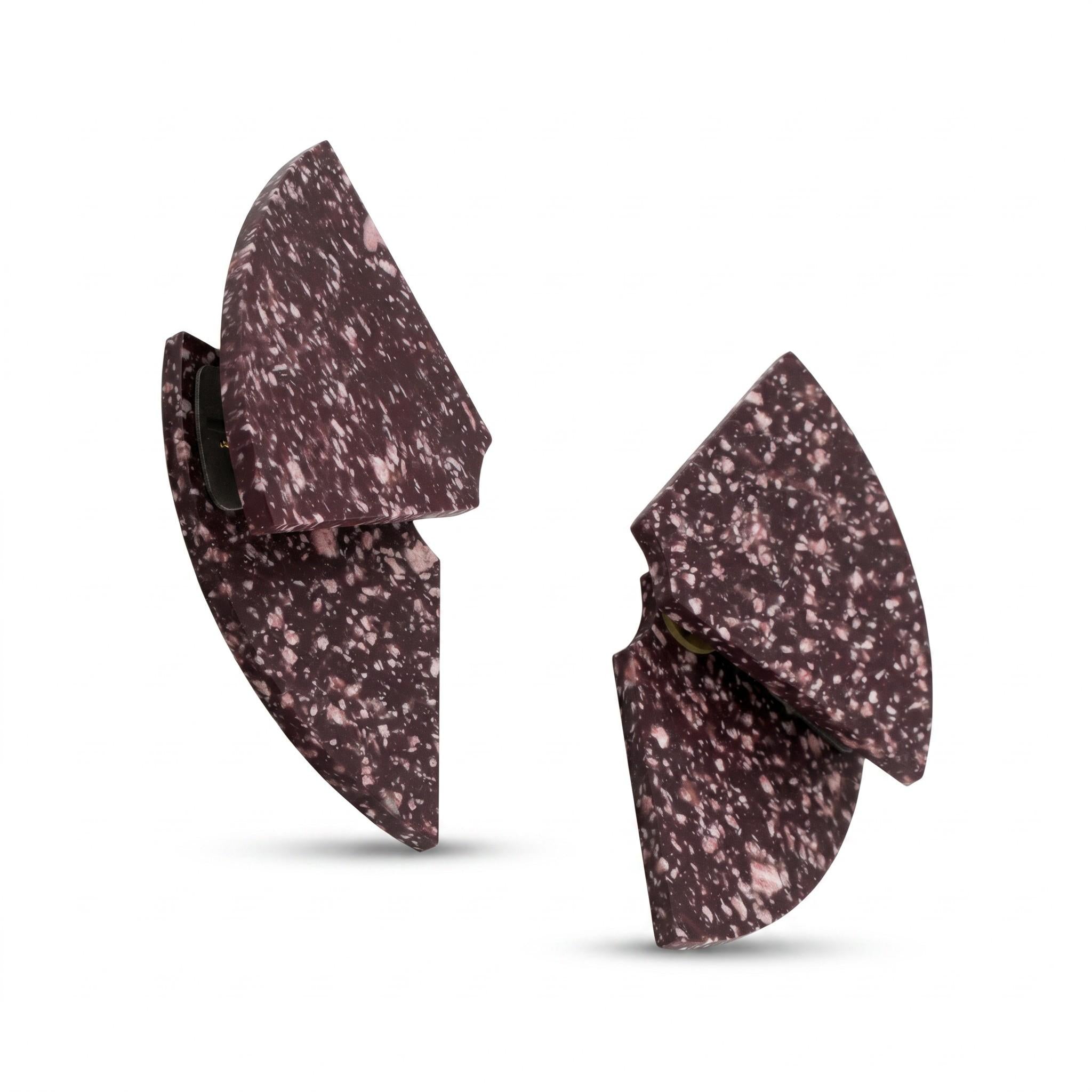 JAR Red Porphyry Fan Earrings