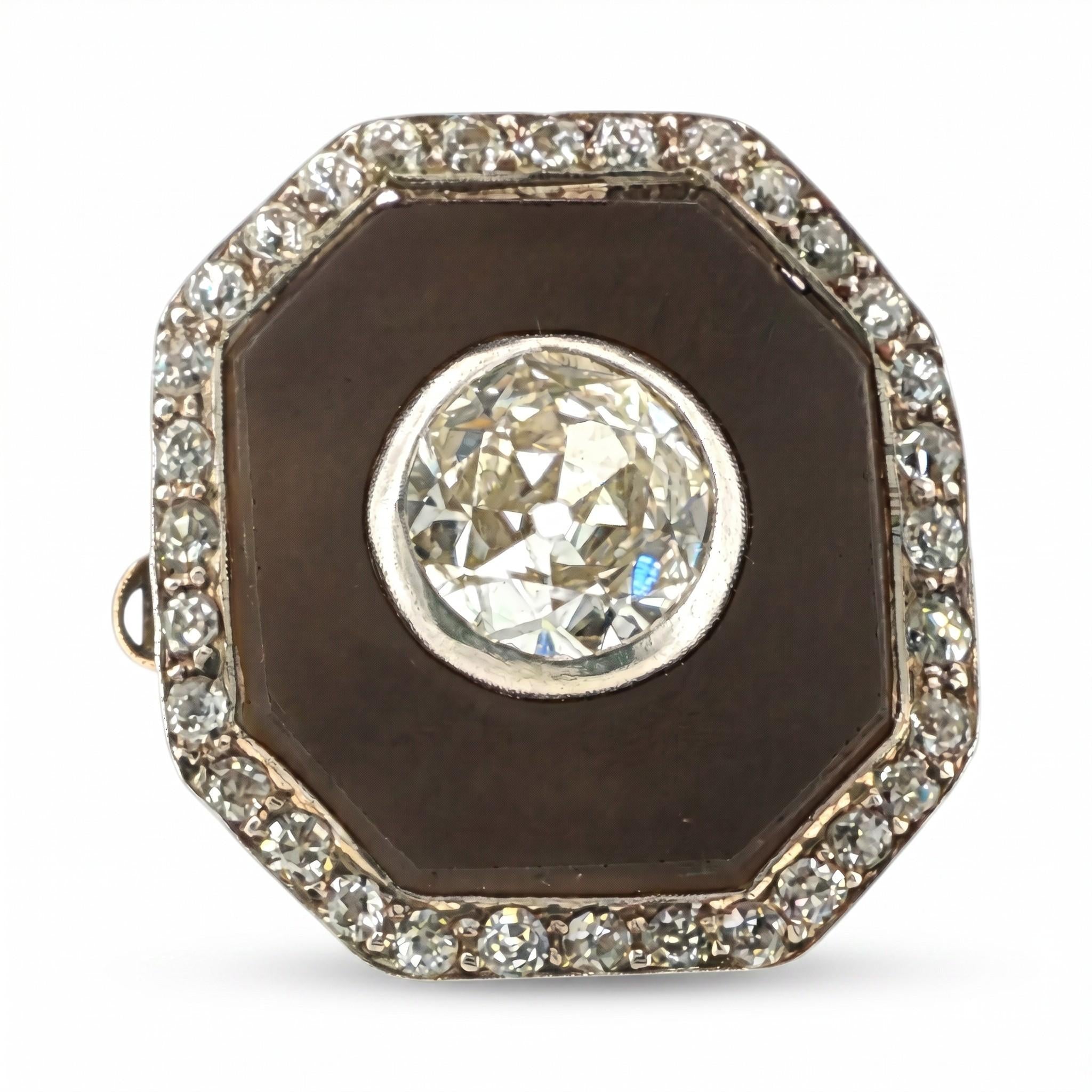 Belle Epoque Onyx and Diamond Ring