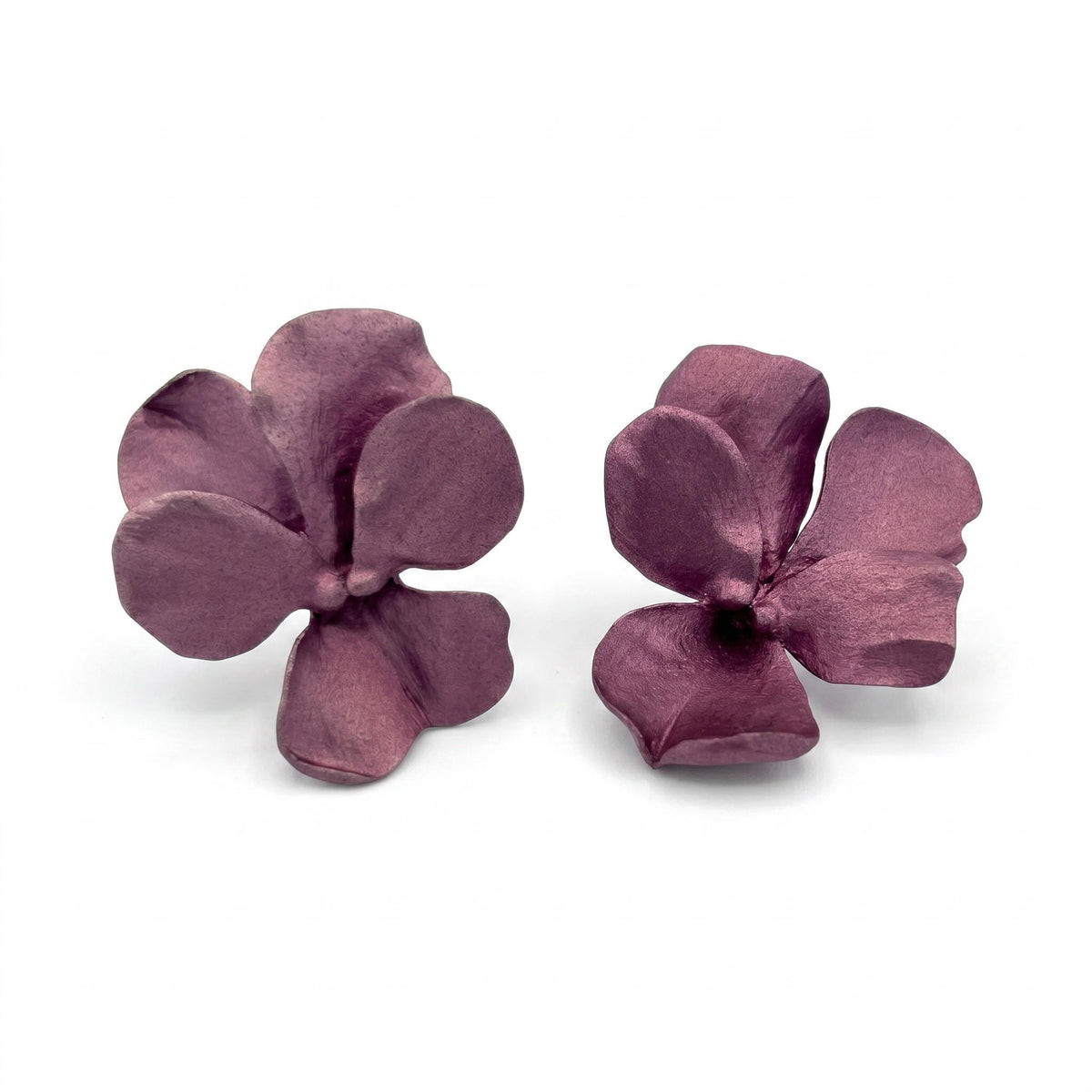 JAR Violet Aluminum Pansy Earrings