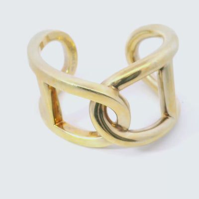 Silver Gold Plated Nautical Hermes Bangle