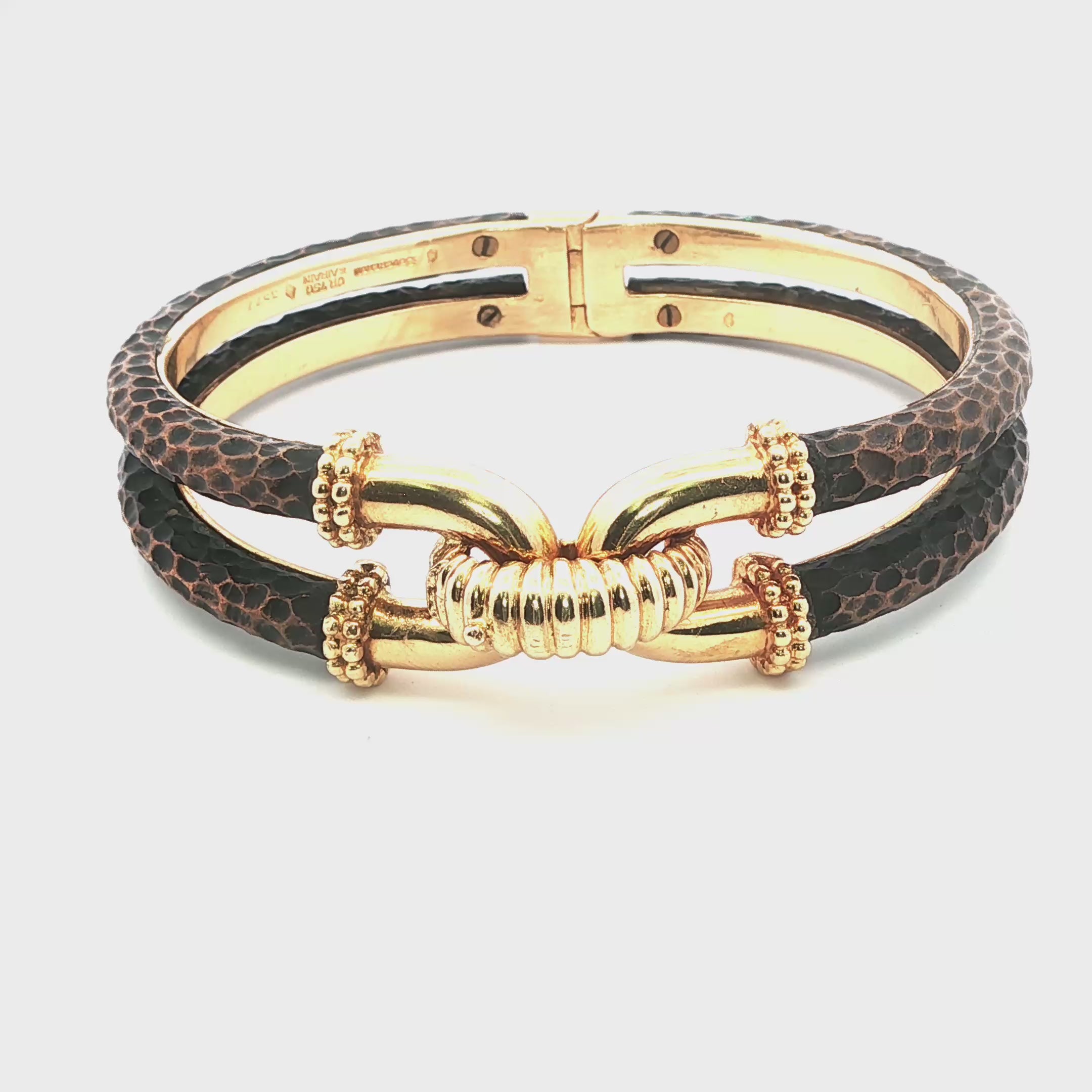 18k yellow gold and bronze, signed Boucheron bracelet