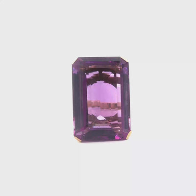 French 1970s Amethyst Ring, 66.14 Carats in 18k Gold