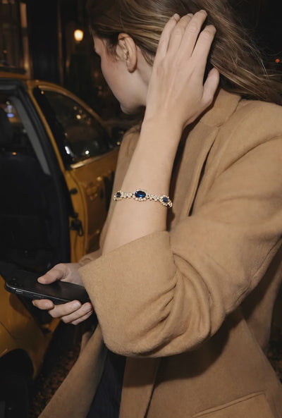 Cartier Paris Sapphire and Diamond Bracelet, 1980s