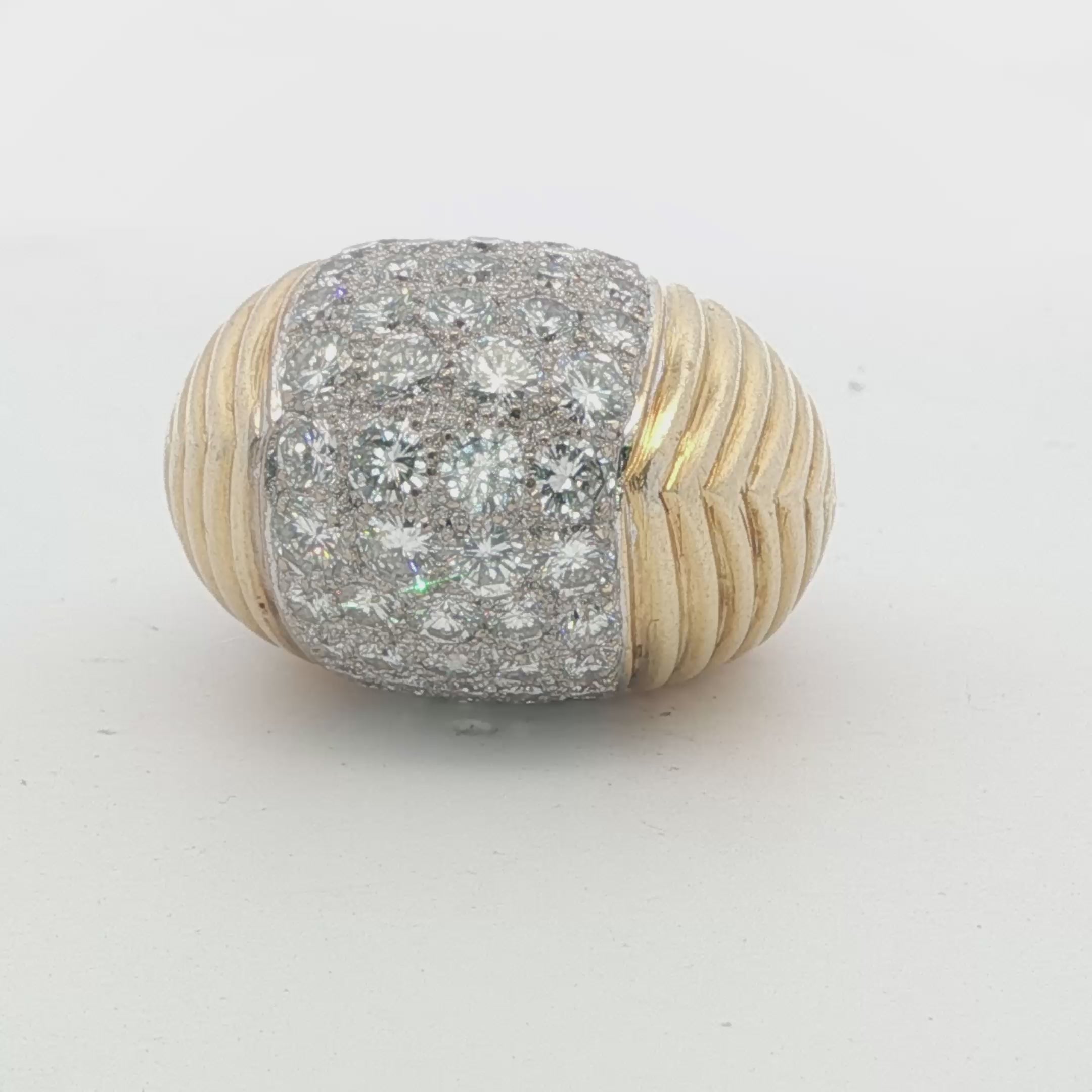 6.00ct Diamond Dome Ring in Gold and Platinum